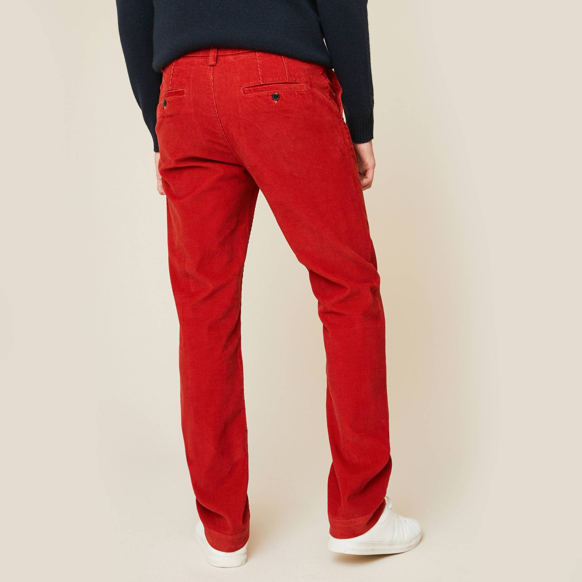 Pantalon en velours en coton BIO, Rouge cuit, large image number 1.0