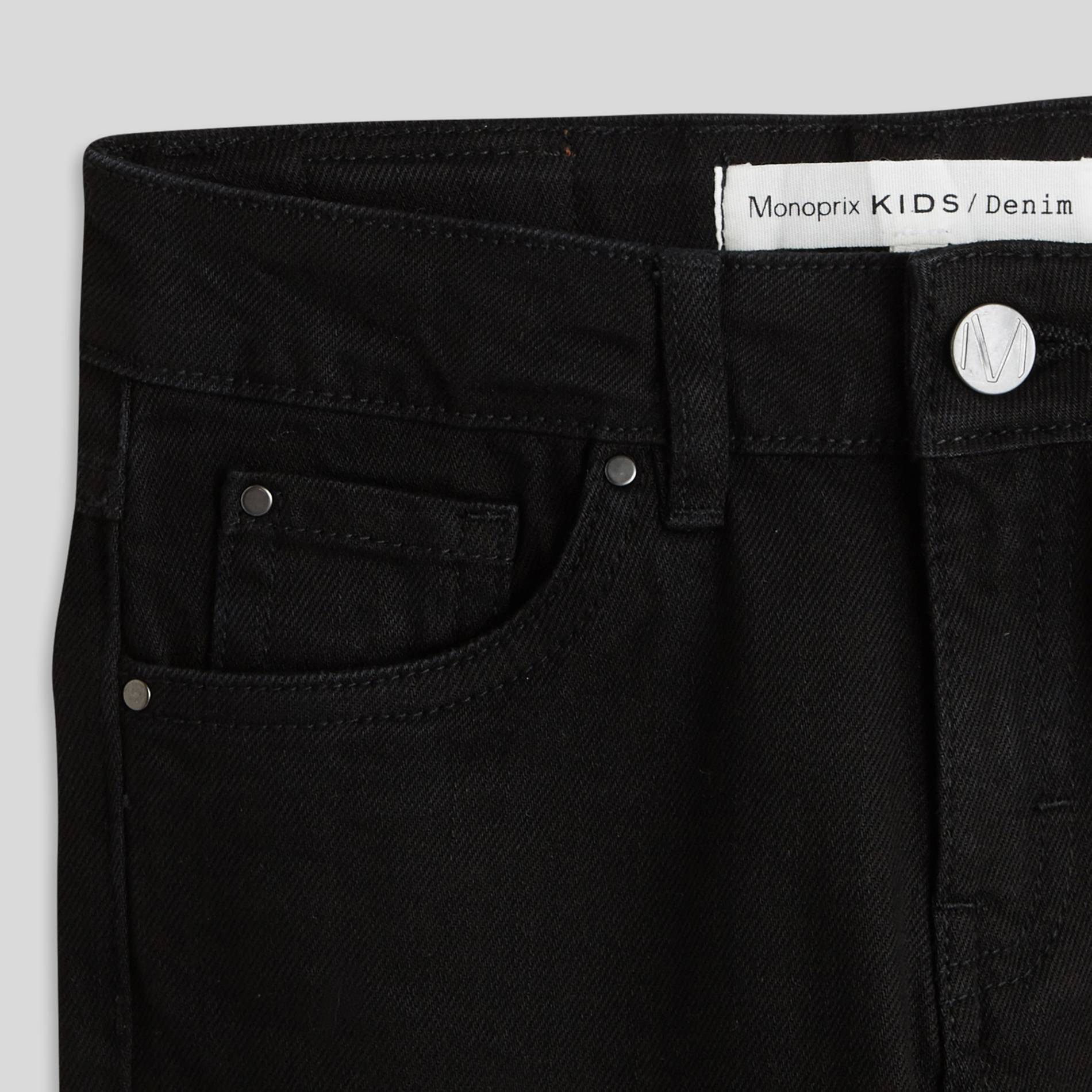 Pantalon en jean slim contenant du coton BIO, Noir, large image number 2