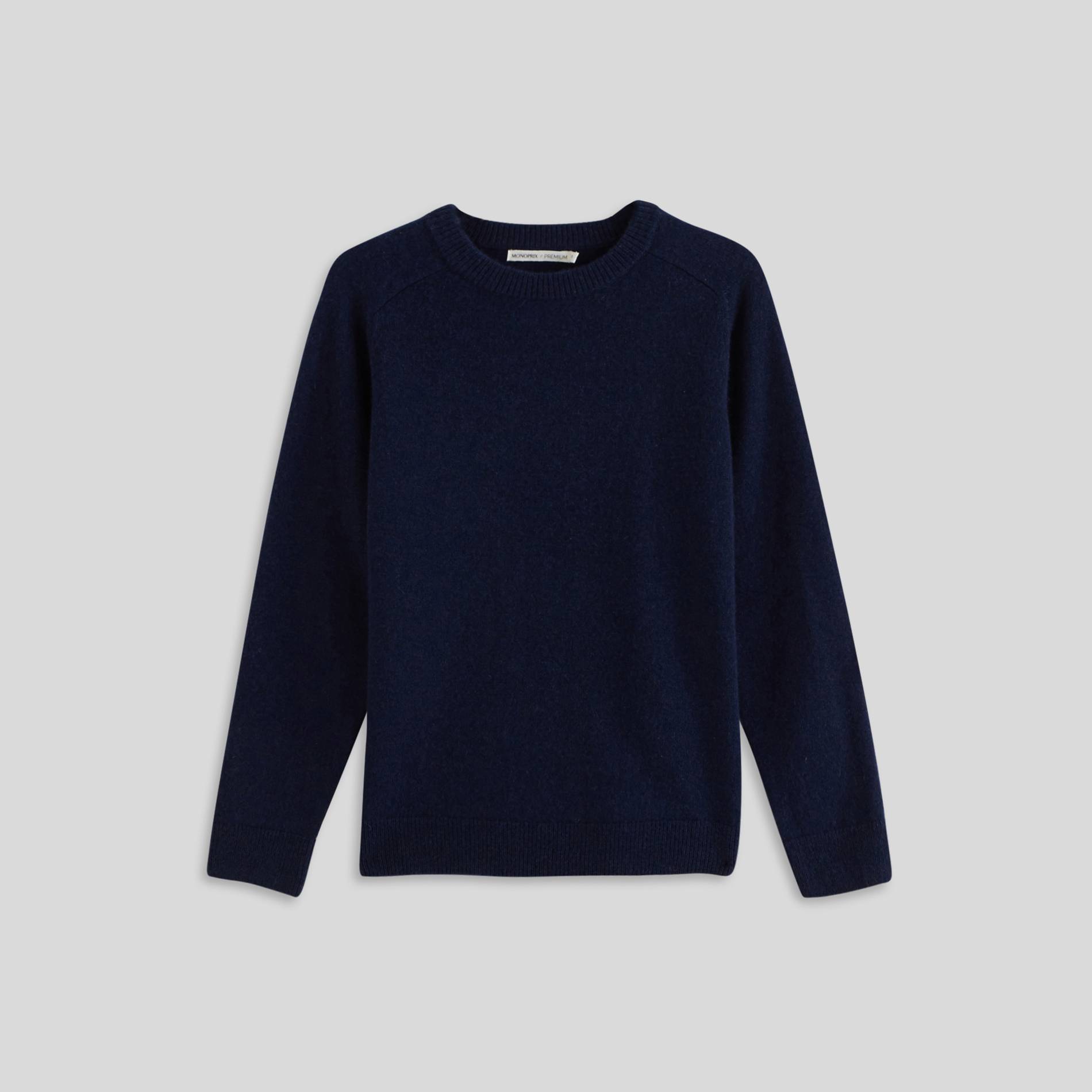 Pull col rond en cachemire, Bleu marine, large image number 0.0