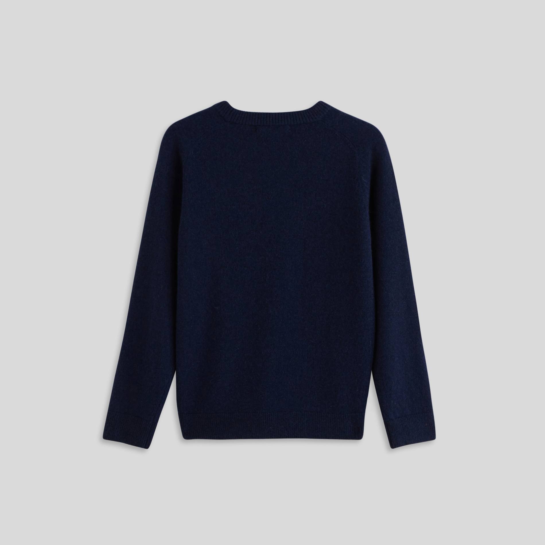 Pull col rond en cachemire, Bleu marine, large image number 1.0
