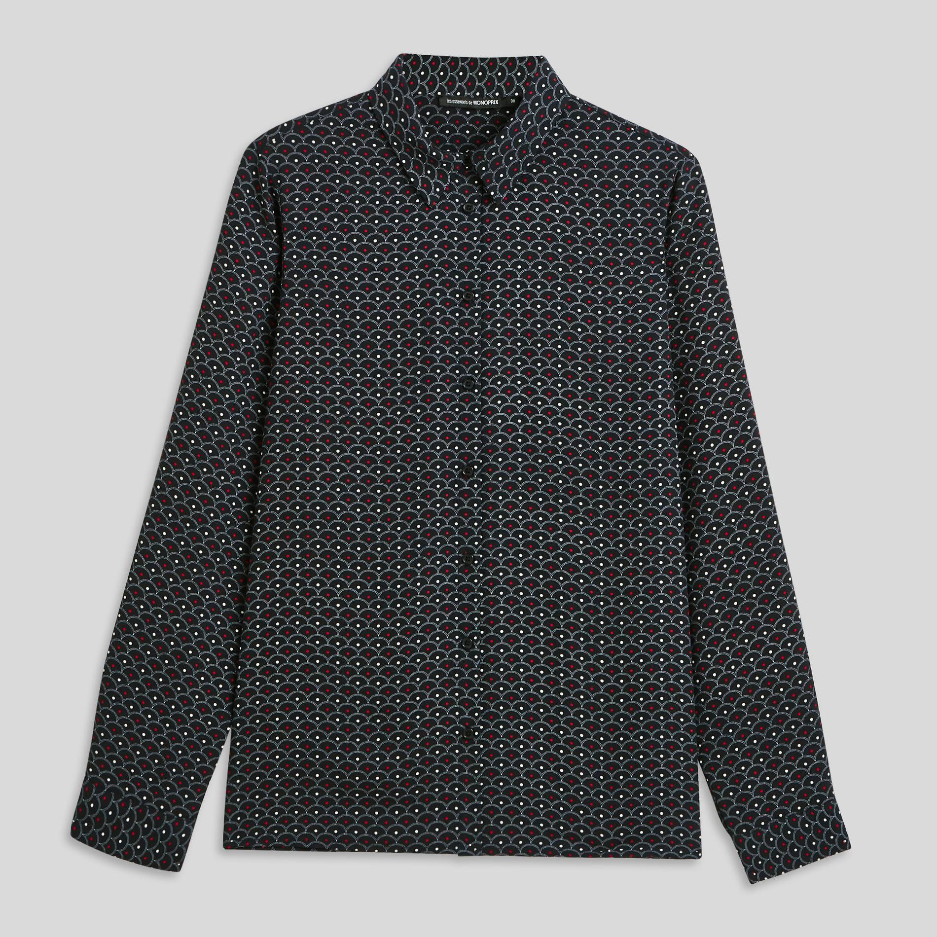 Chemise imprimée, Bleu marine, large image number 2