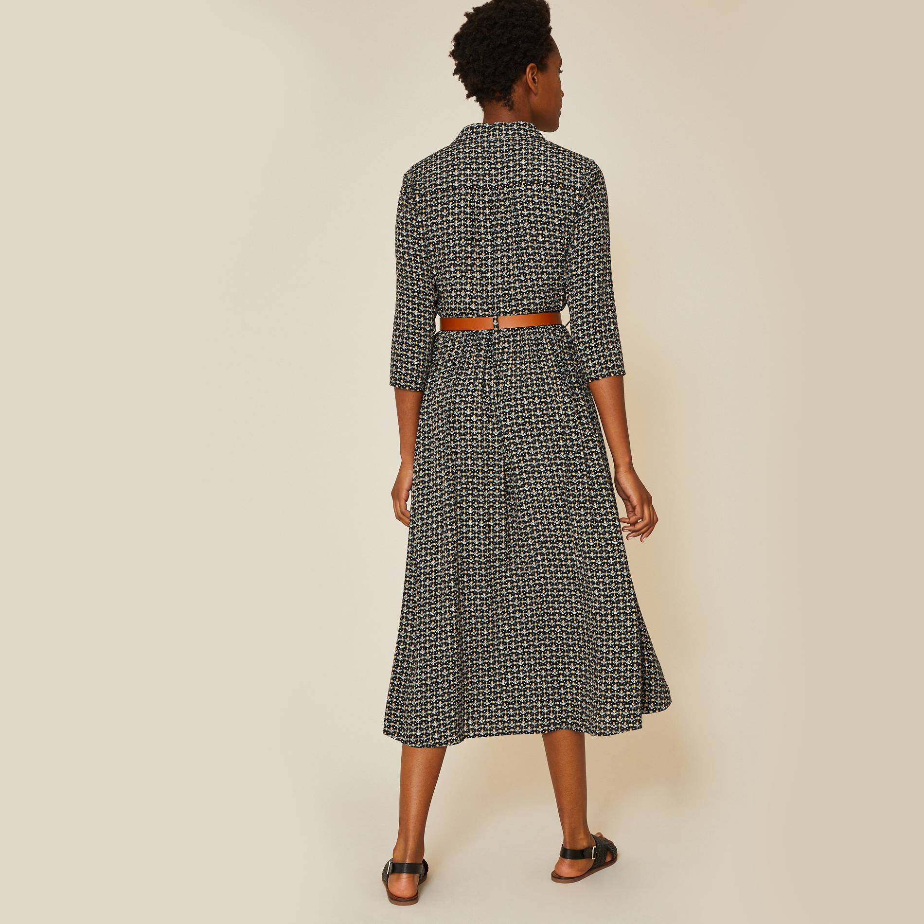 Robe chemise longue, Noir, large image number 1.0