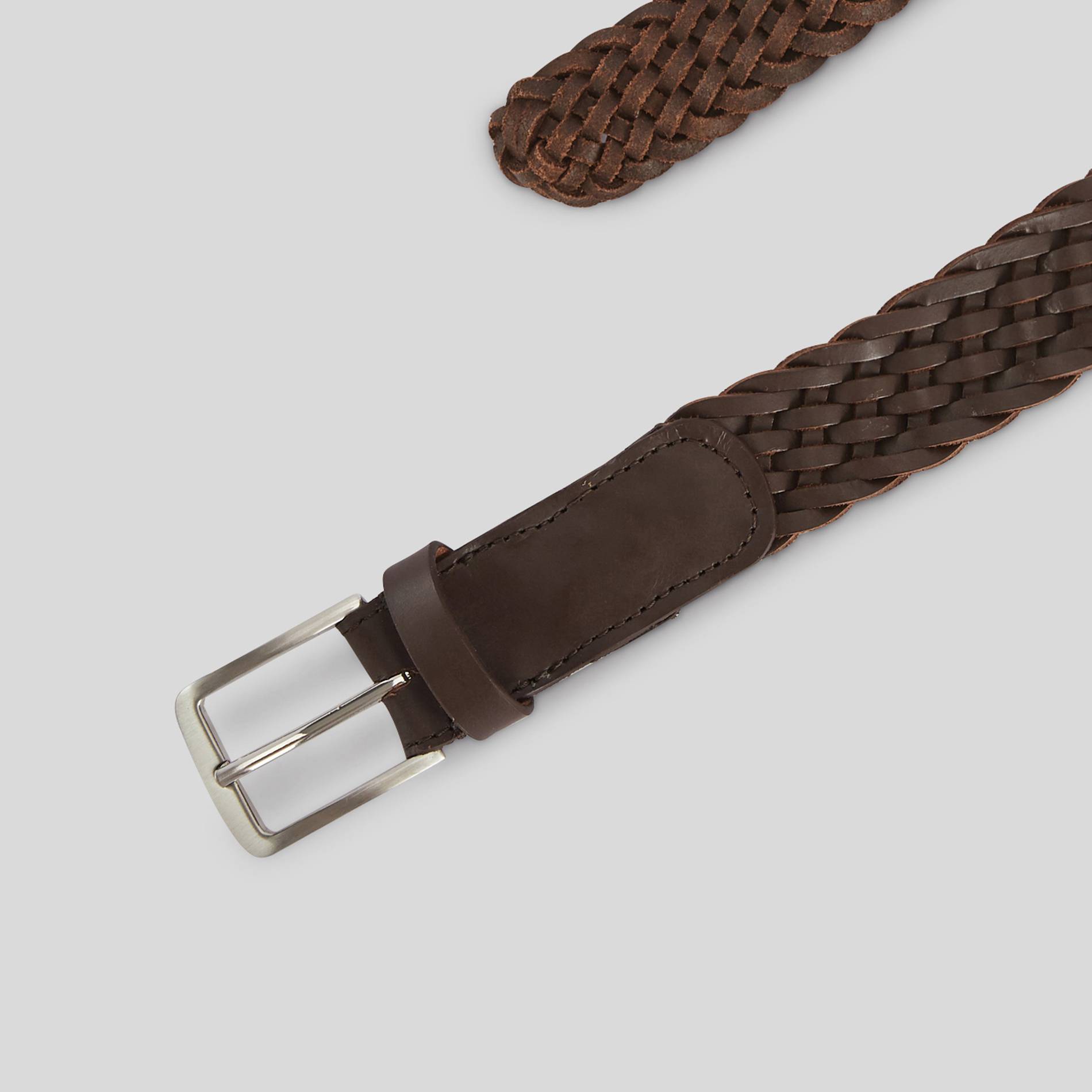 Ceinture tressée, Chocolat, large image number 1