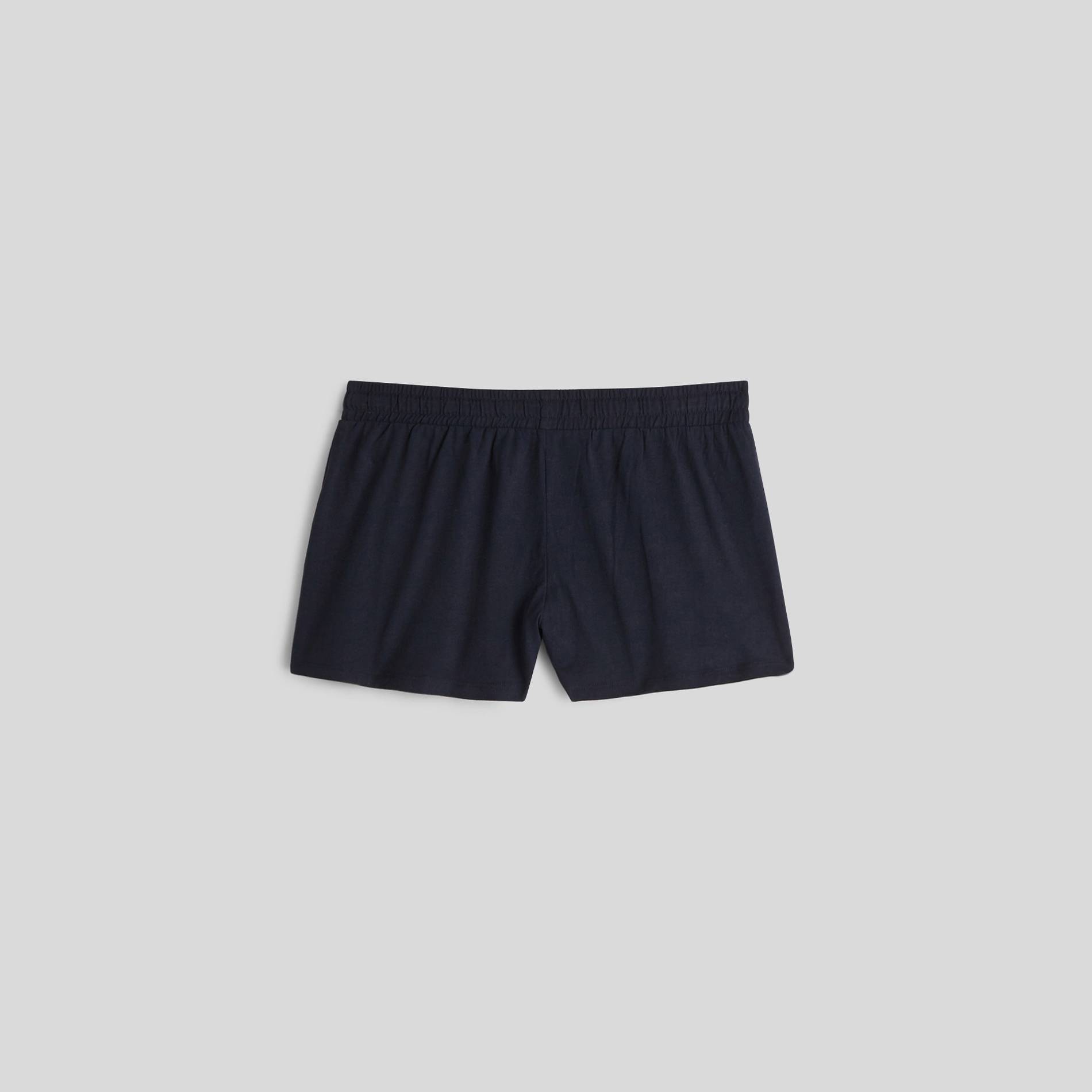 Short uni en coton BIO, Bleu marine, large image number 1.0
