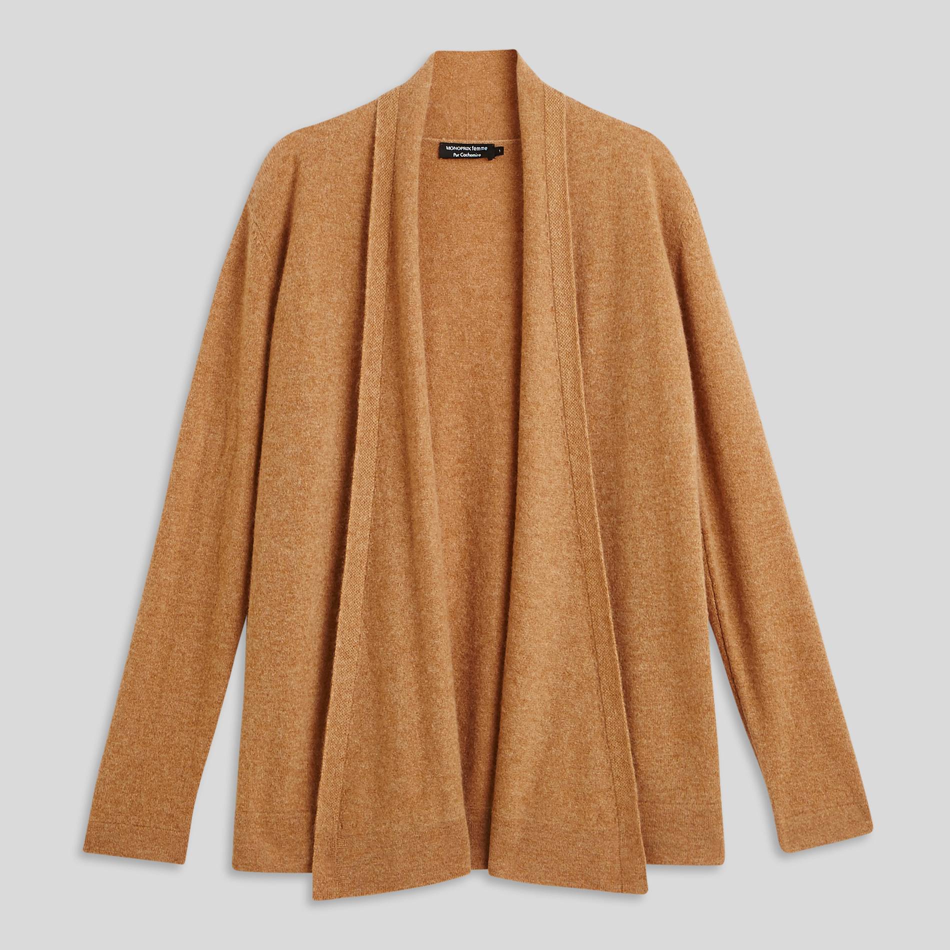 Gilet long en cachemire, Beige, large image number 2.0