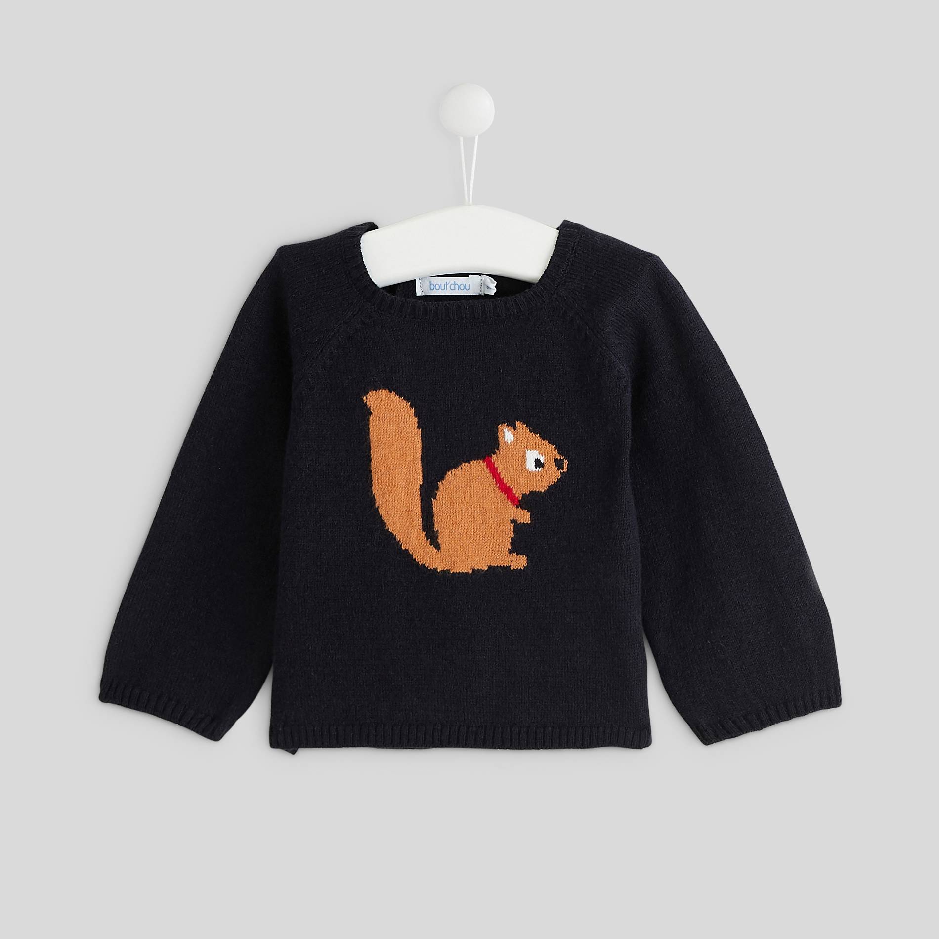 Pull intarsia, Bleu marine, large image number 0