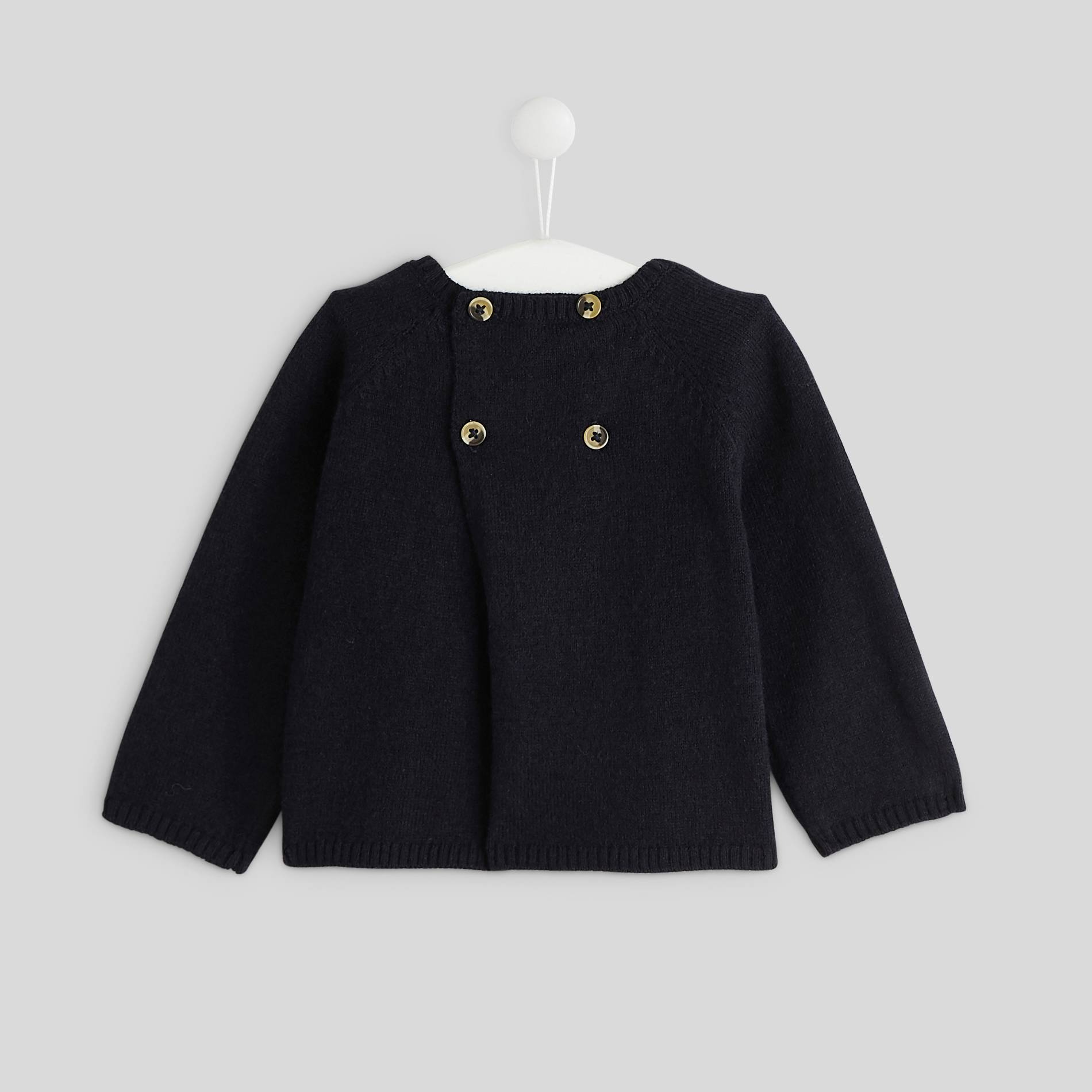 Pull intarsia, Bleu marine, large image number 1