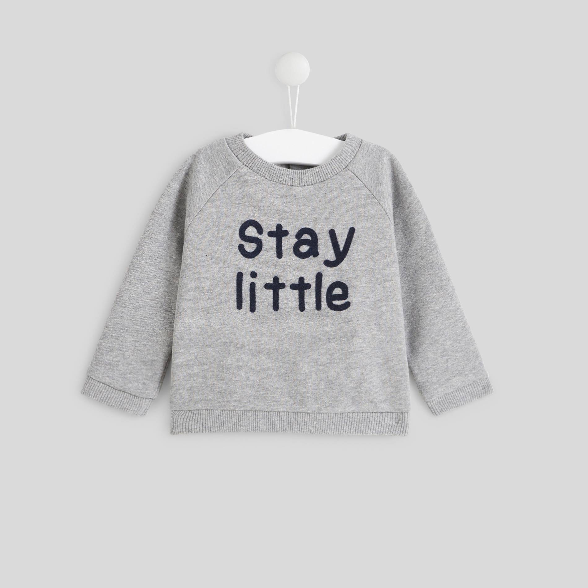 Sweat à message en coton BIO, Argent, large image number 0