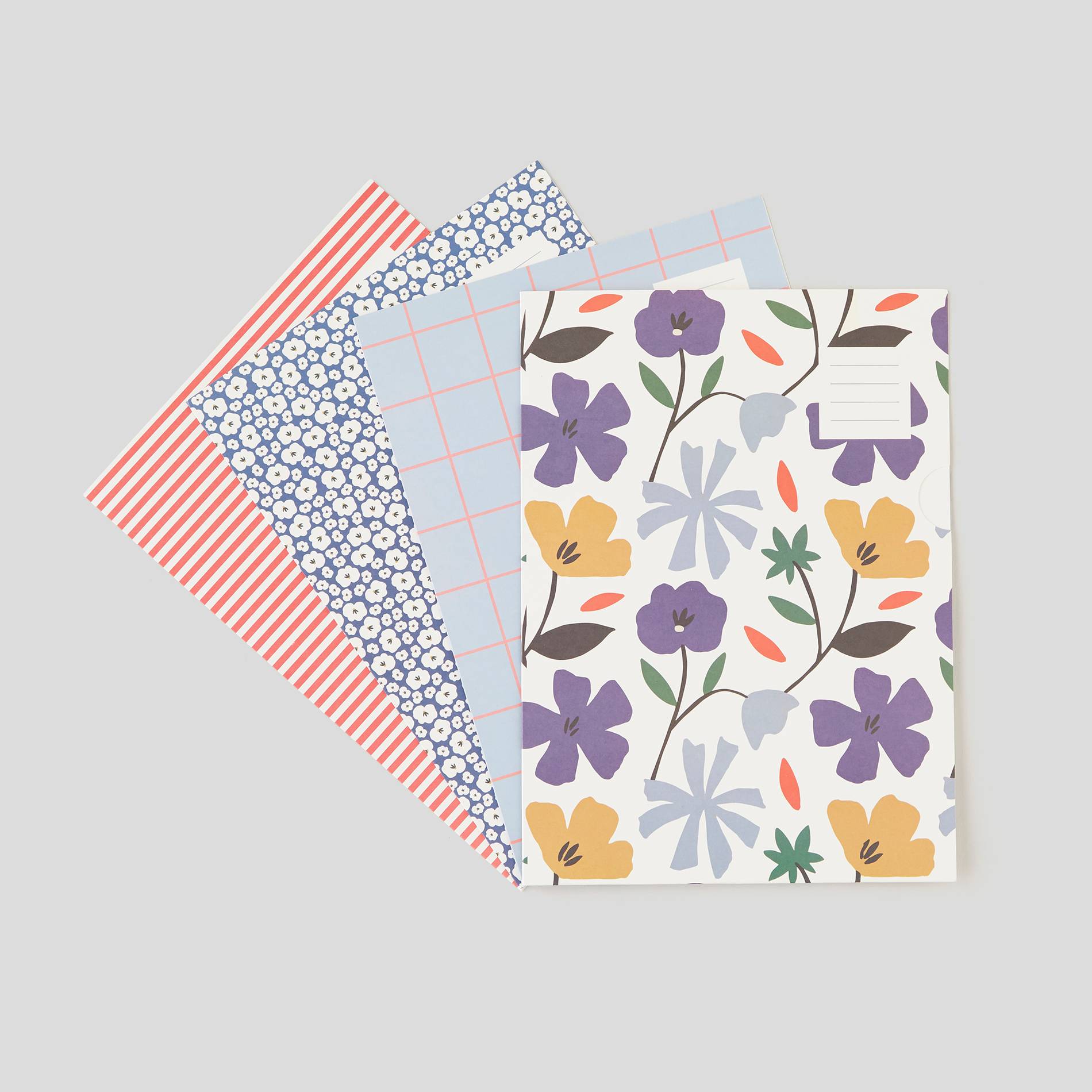 Set de 4 pochettes papier, Blanc, large image number 0.0