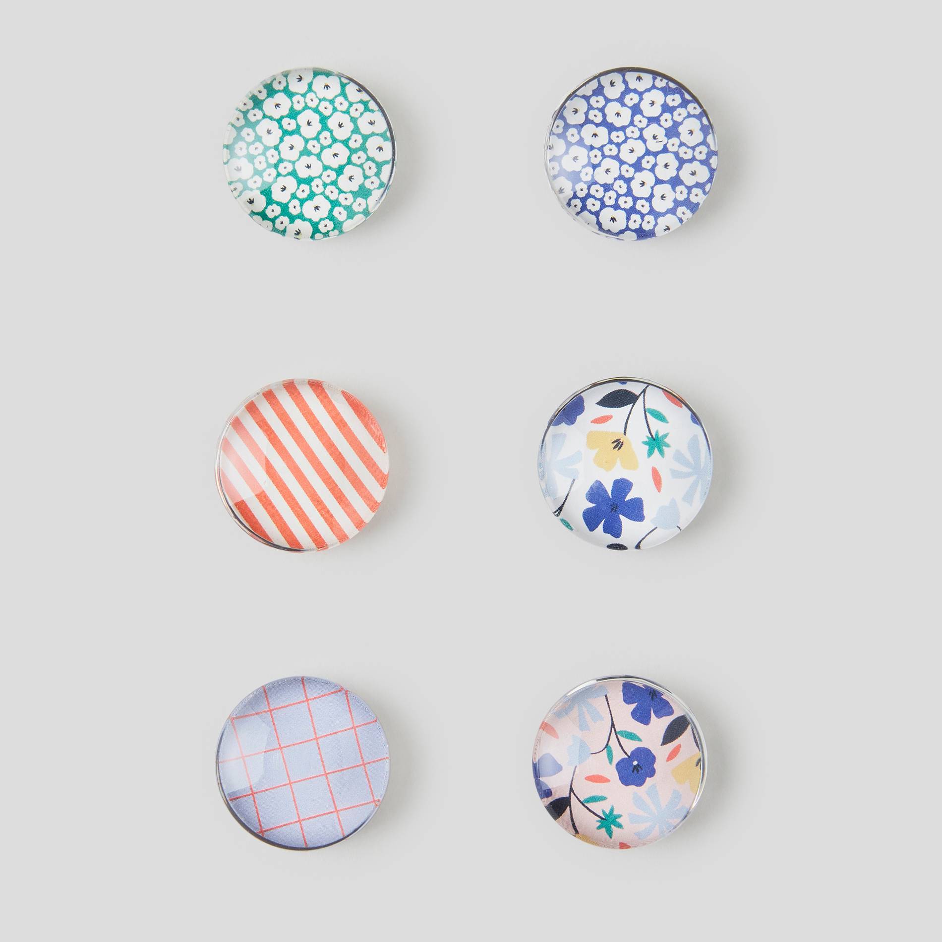 Lot de 6 magnets, Blanc, large image number 0.0