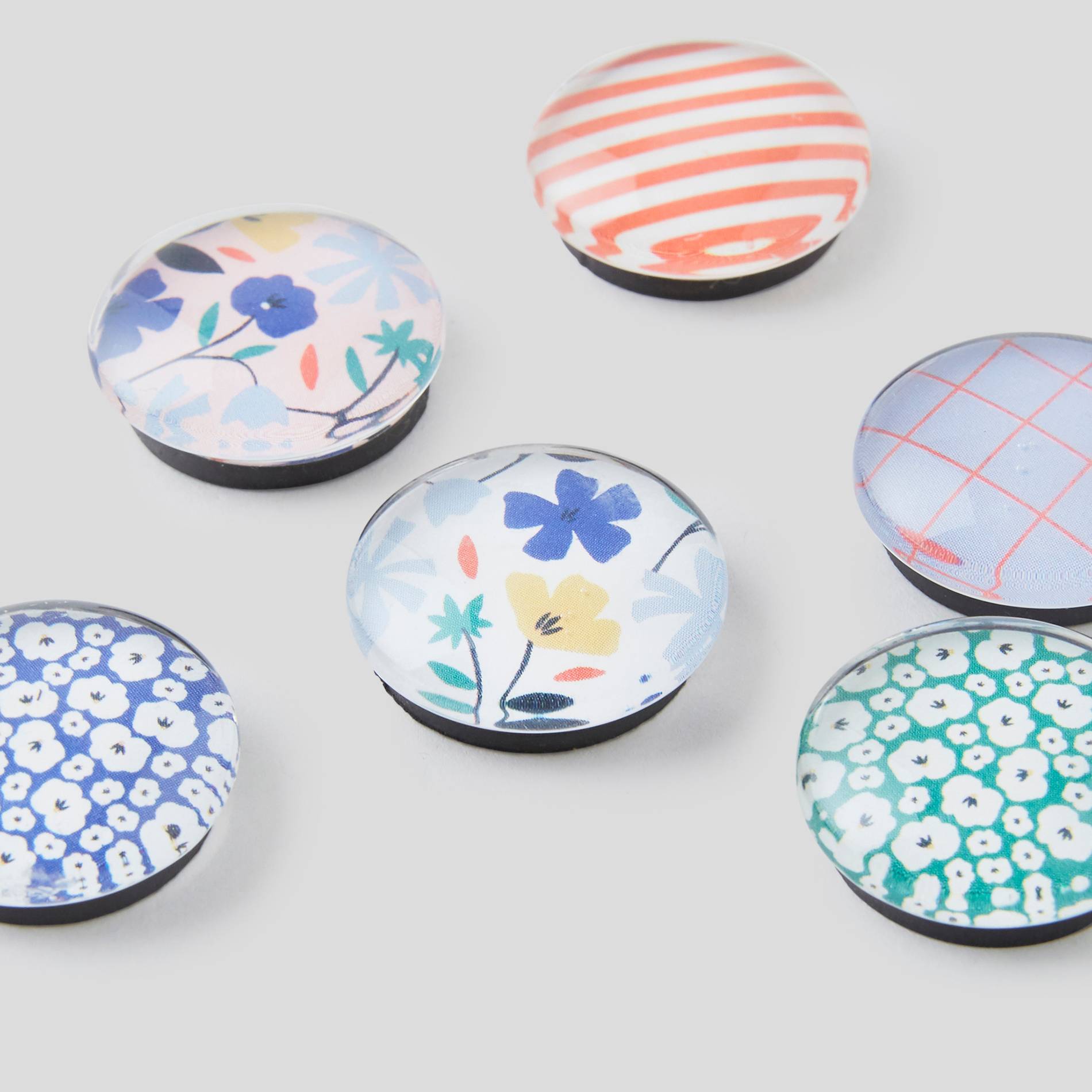 Lot de 6 magnets, Blanc, large image number 1.0