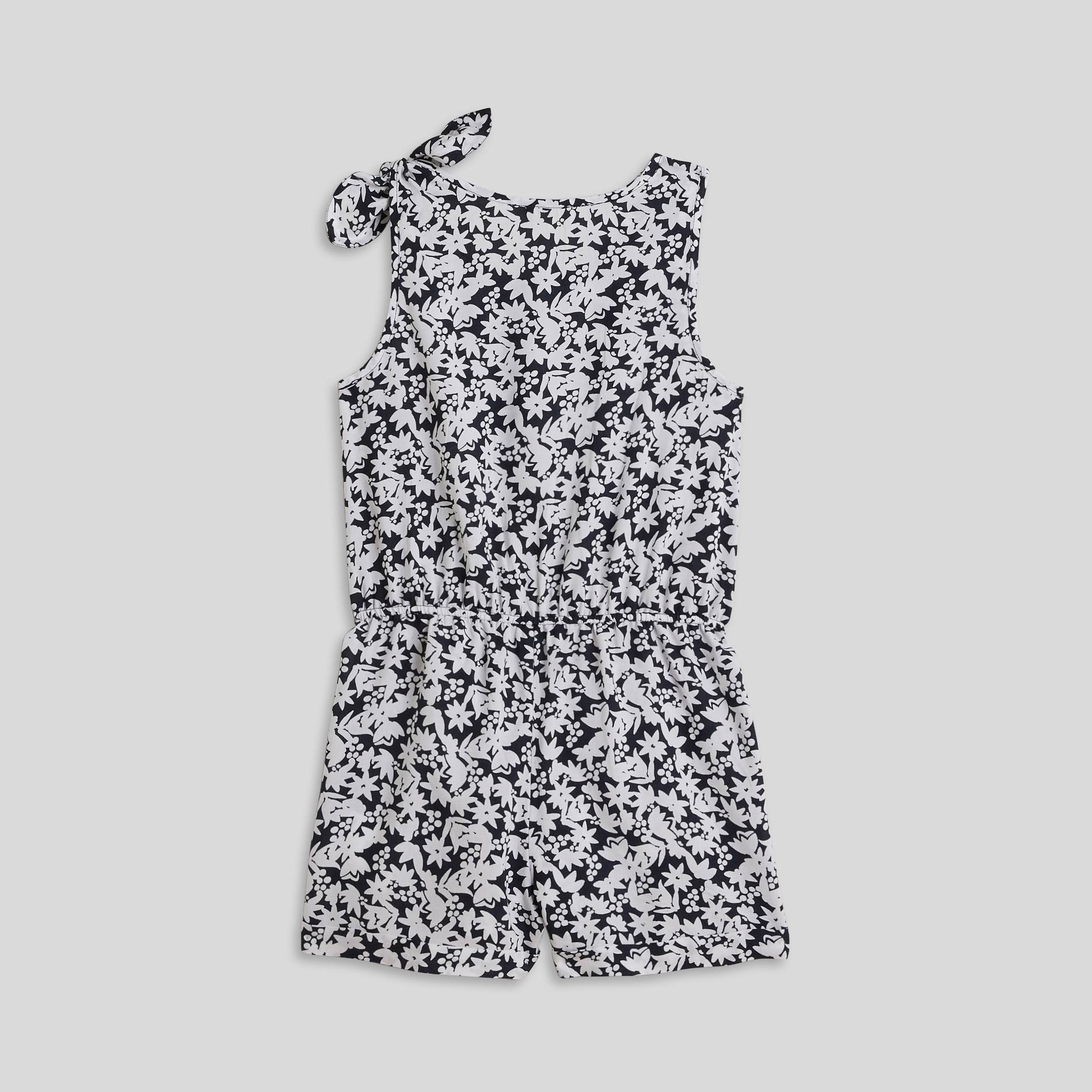 Combishort en viscose imprimée, Bleu marine, large image number 2.0