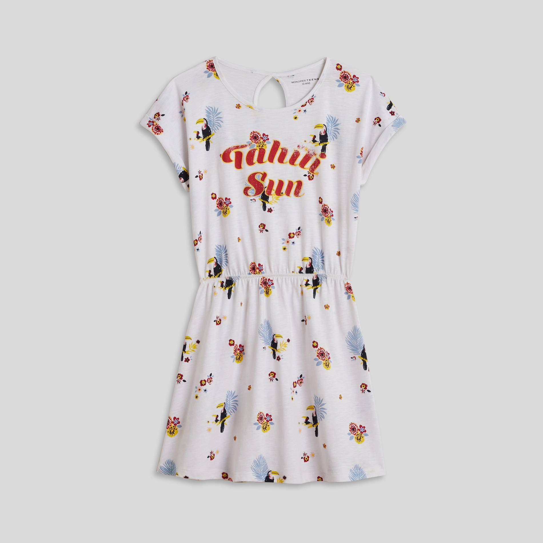 Robe imprimé en jersey, Blanc, large image number 1