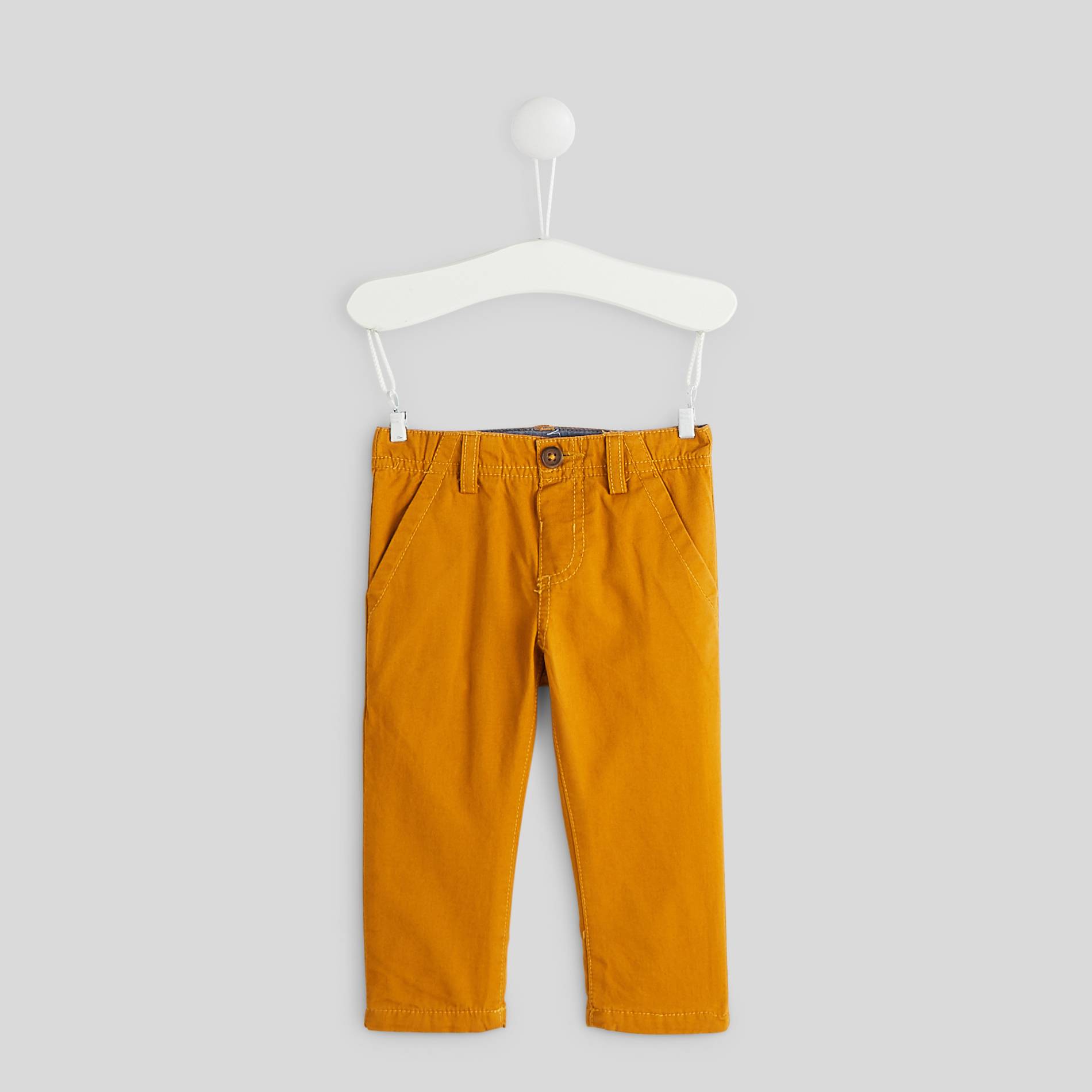 Pantalon twill doublé, Caramel, large image number 0.0