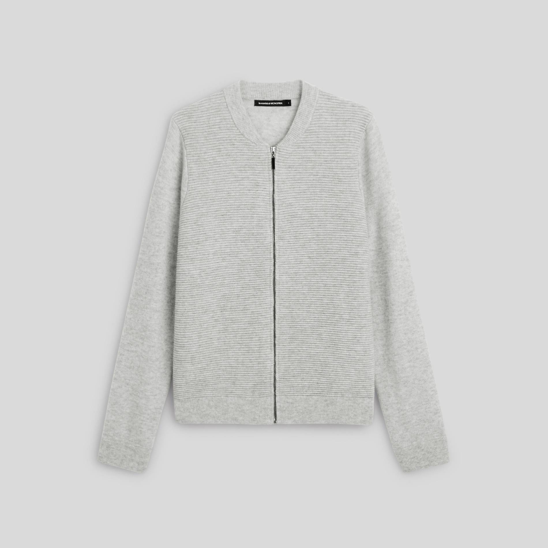 Cardigan contenant de la laine et du cachemire, Gris clair, large image number 2
