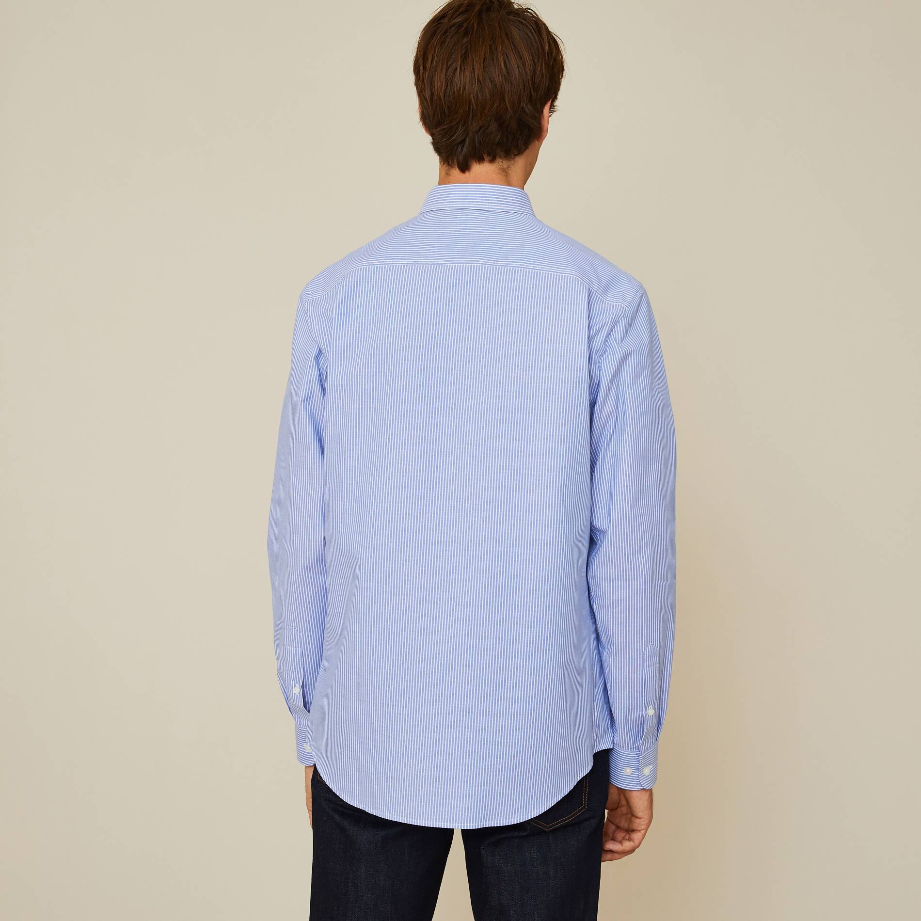Chemise coupe slim rayée, Indigo, large image number 1