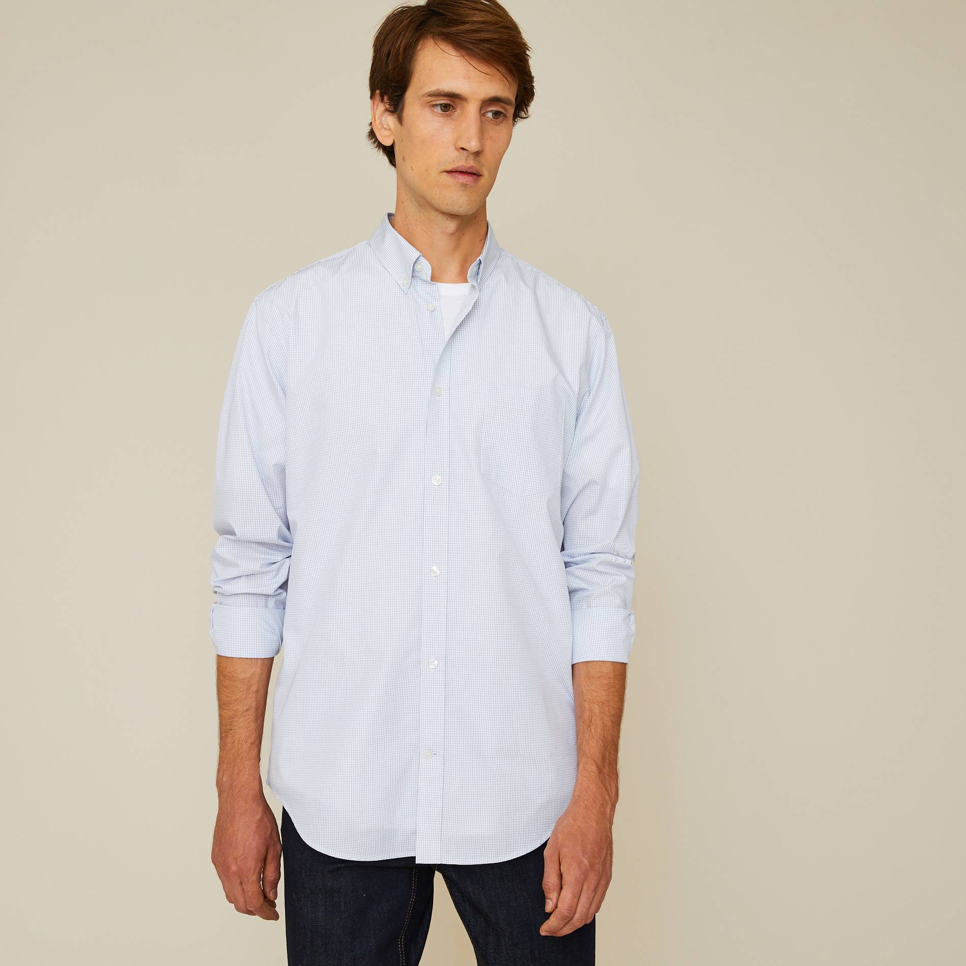 Chemise rayée en coton, Blanc, large image number 0
