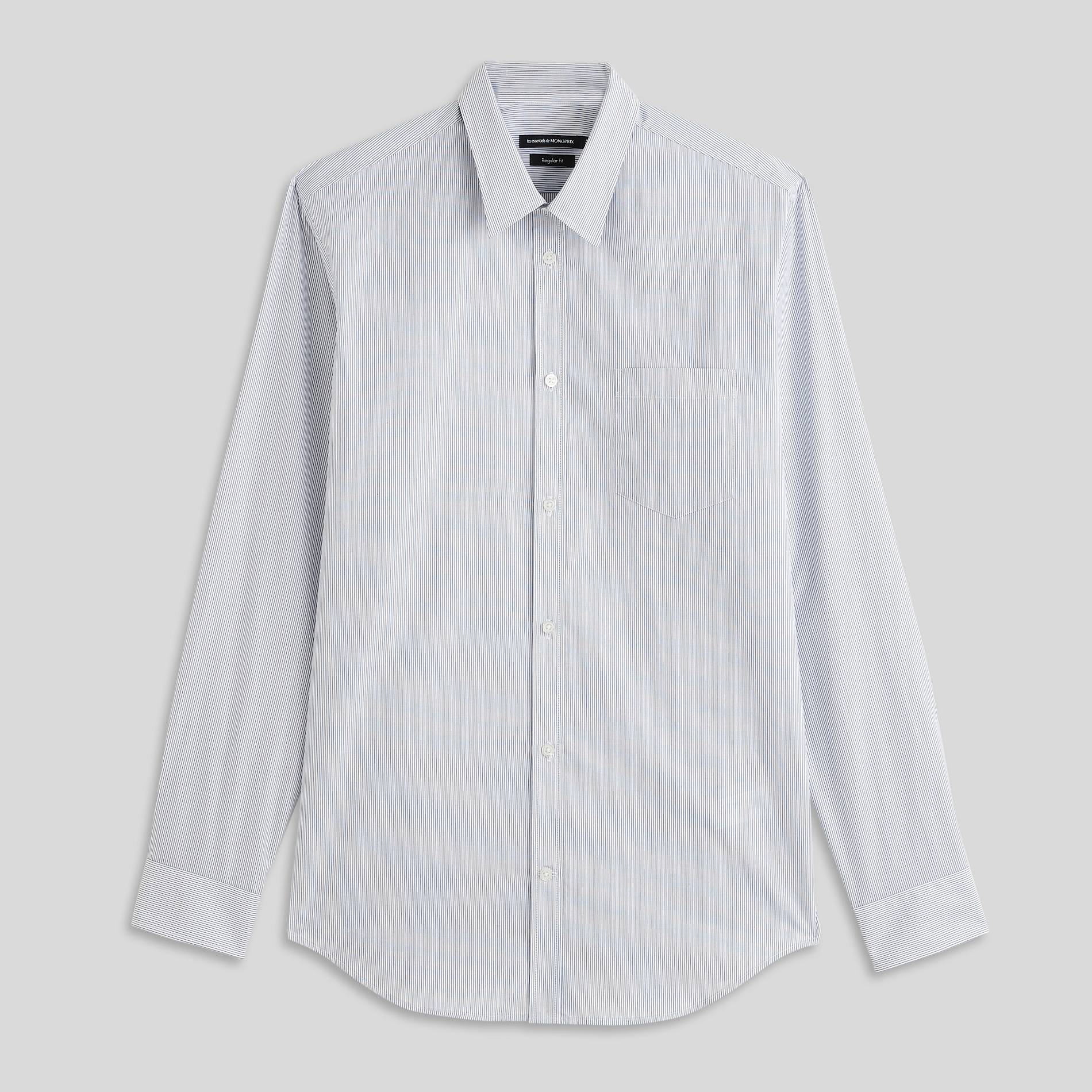 Chemise carreaux coupe regular, Blanc, large image number 2