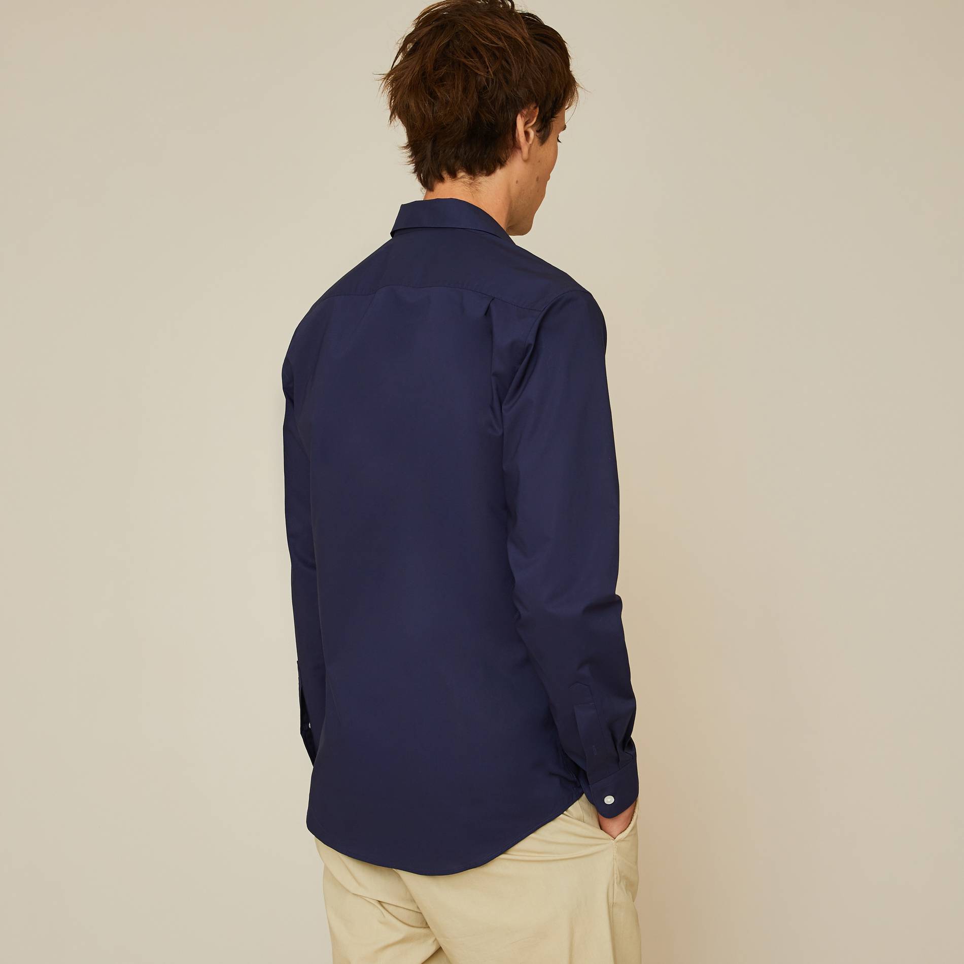 Chemise en popeline coupe slim, Bleu clair, large image number 1.0