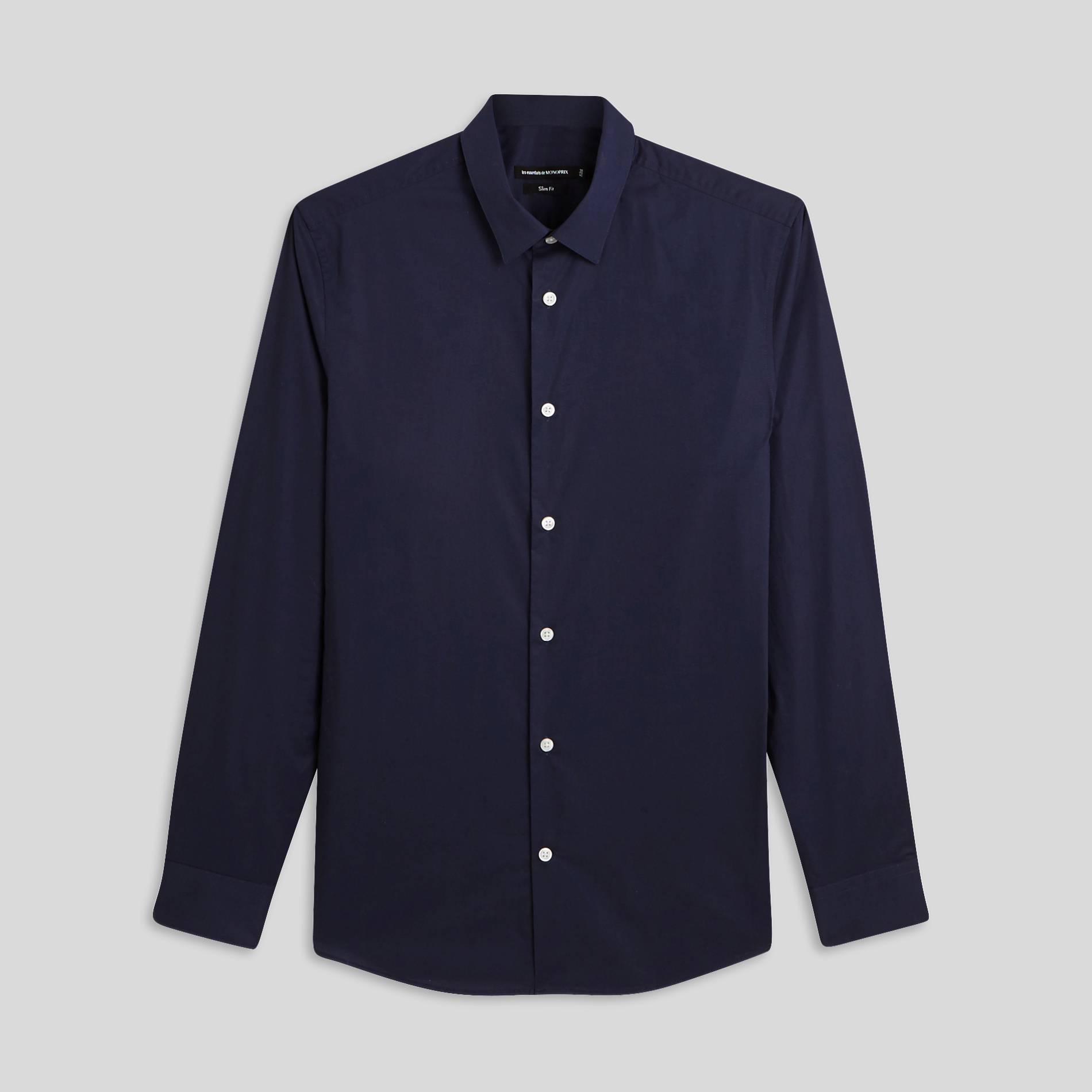 Chemise en popeline coupe slim, Bleu clair, large image number 2.0