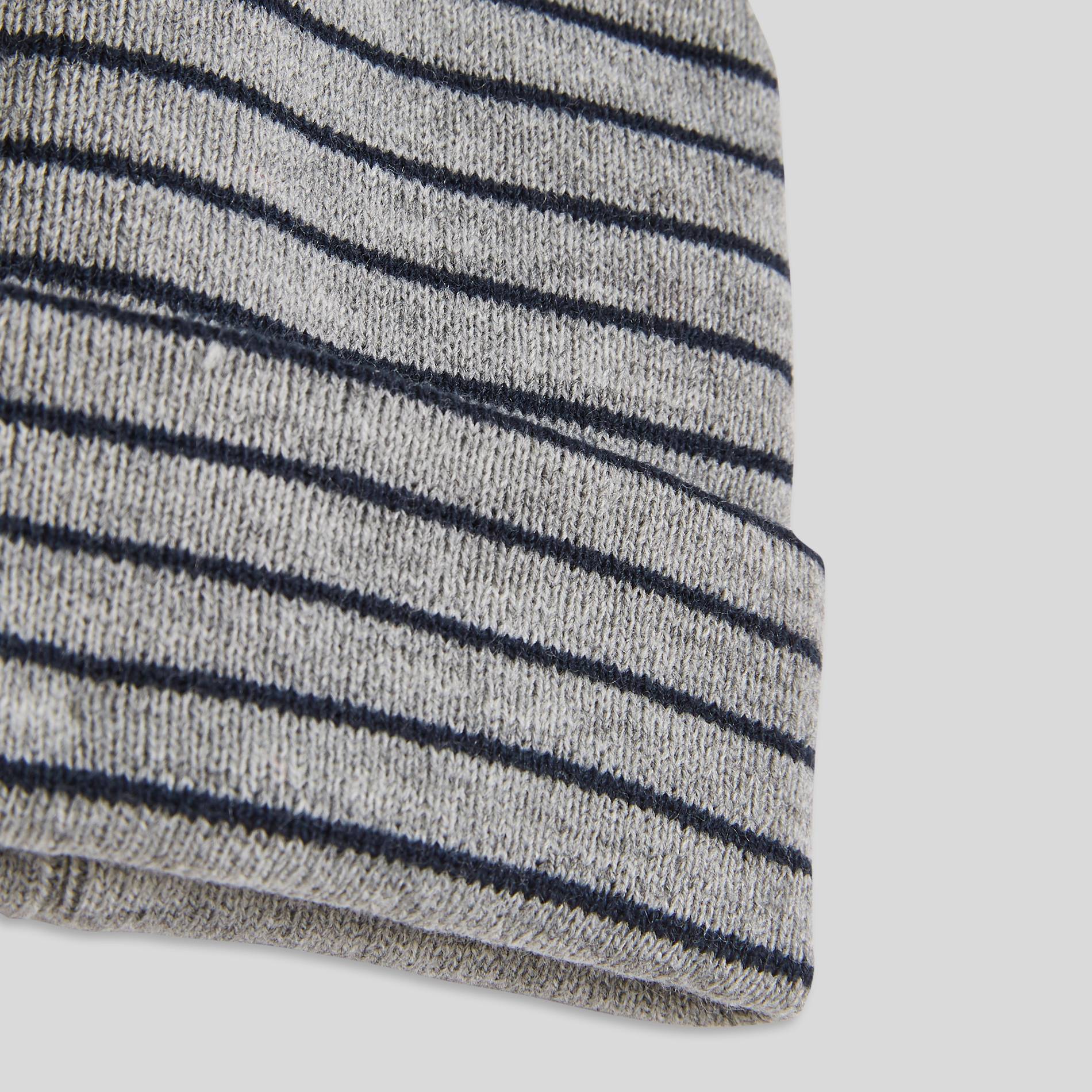 Bonnet rayé, Gris foncé, large image number 1