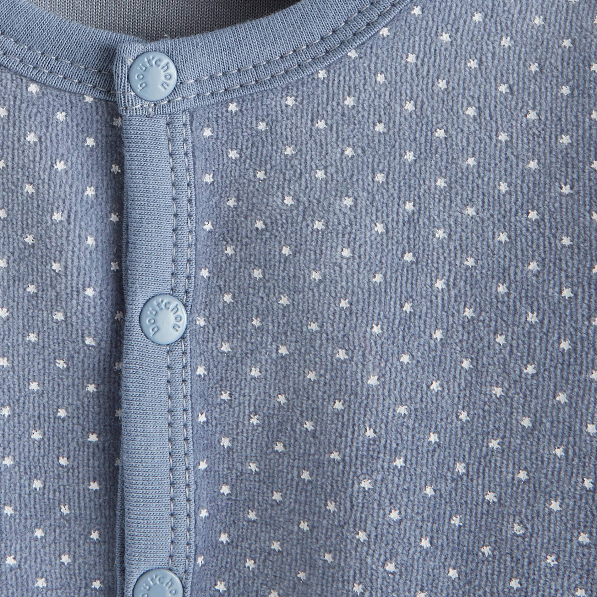 Dors bien ouverture avant en velours en coton BIO GOTS, Bleu gris, large image number 2.0