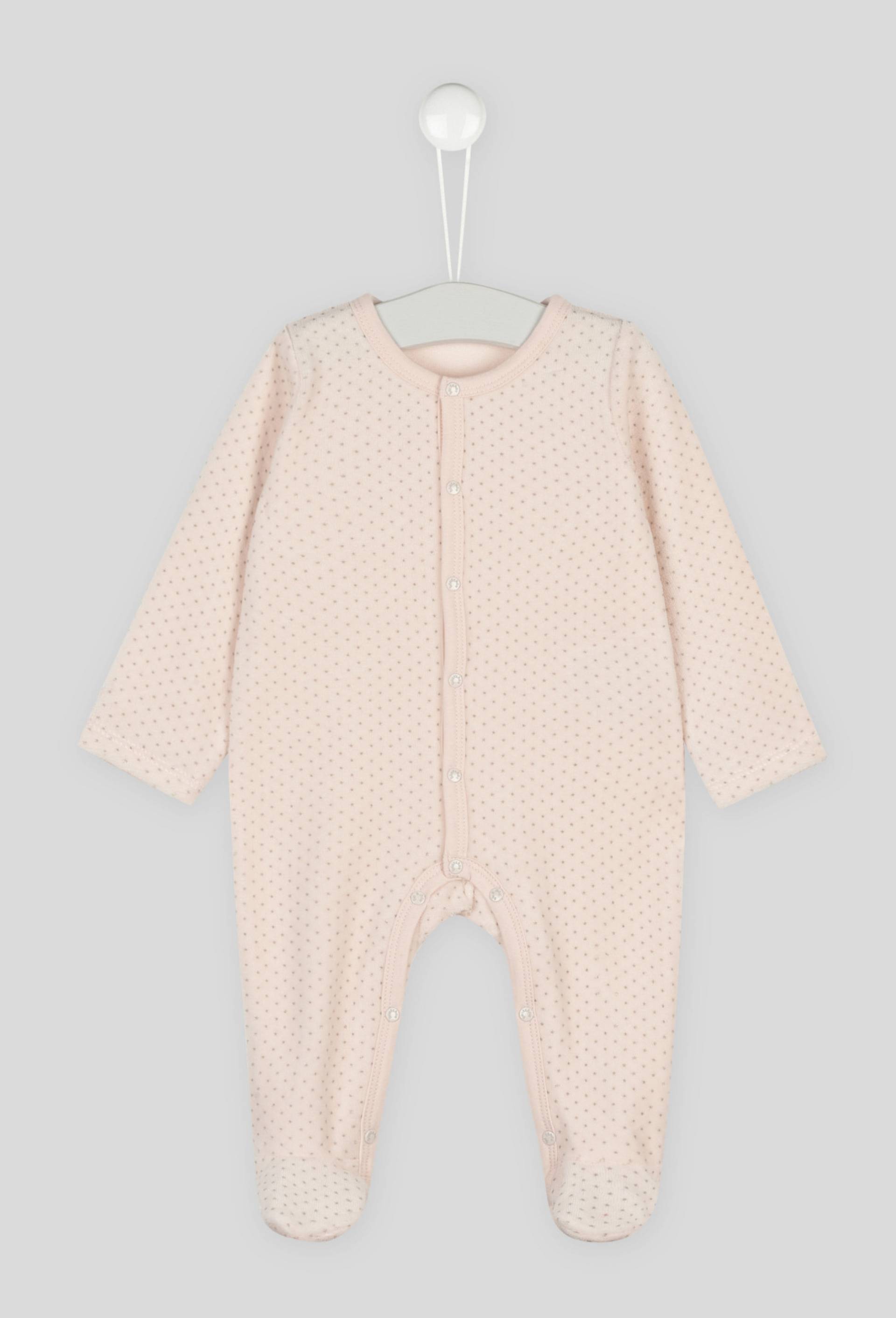 Dors bien ouverture avant en velours en coton BIO GOTS, Rose clair, large image number 0