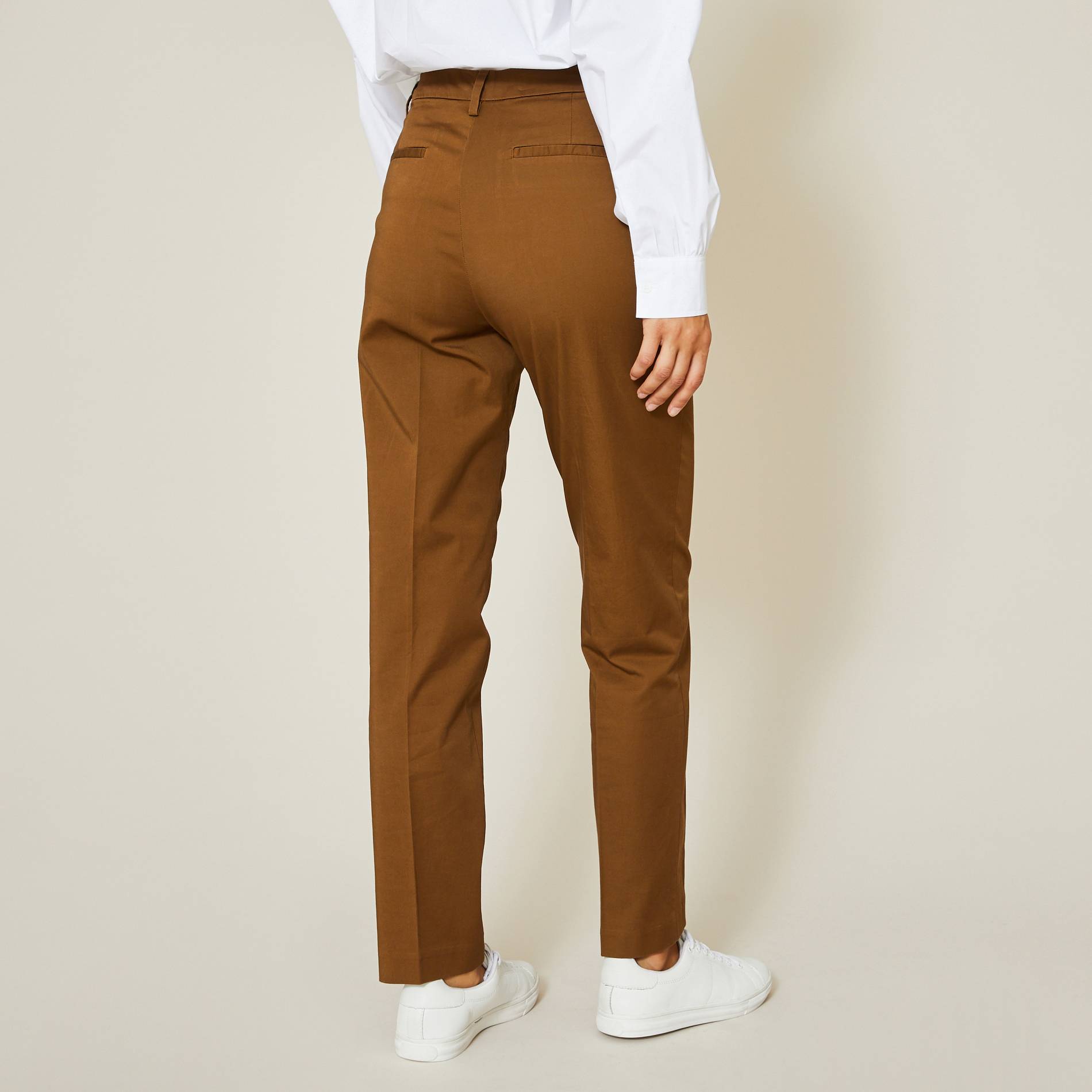 Pantalon droit 7/8, Camel, large image number 1.0