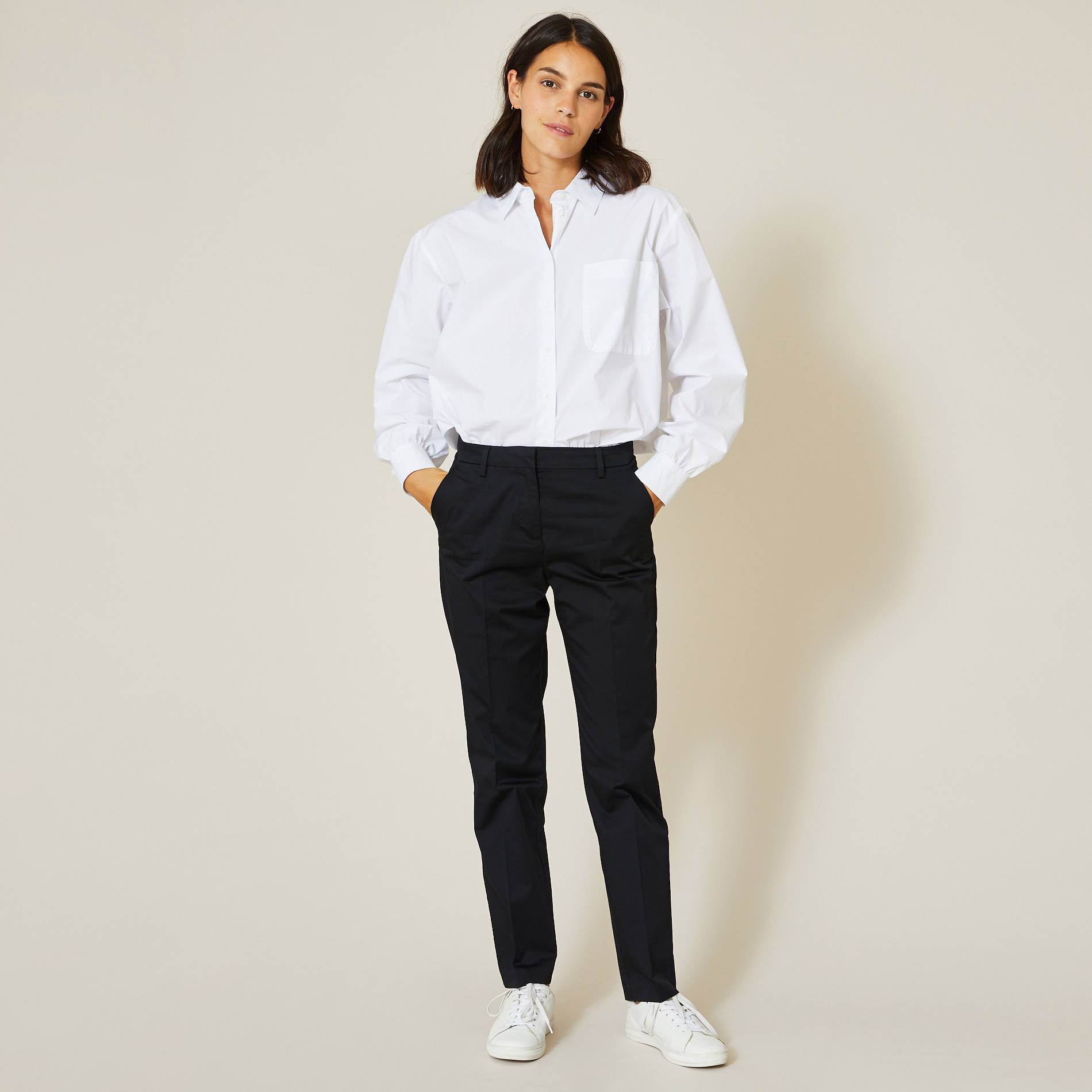 Pantalon droit 7/8, Noir, large image number 0