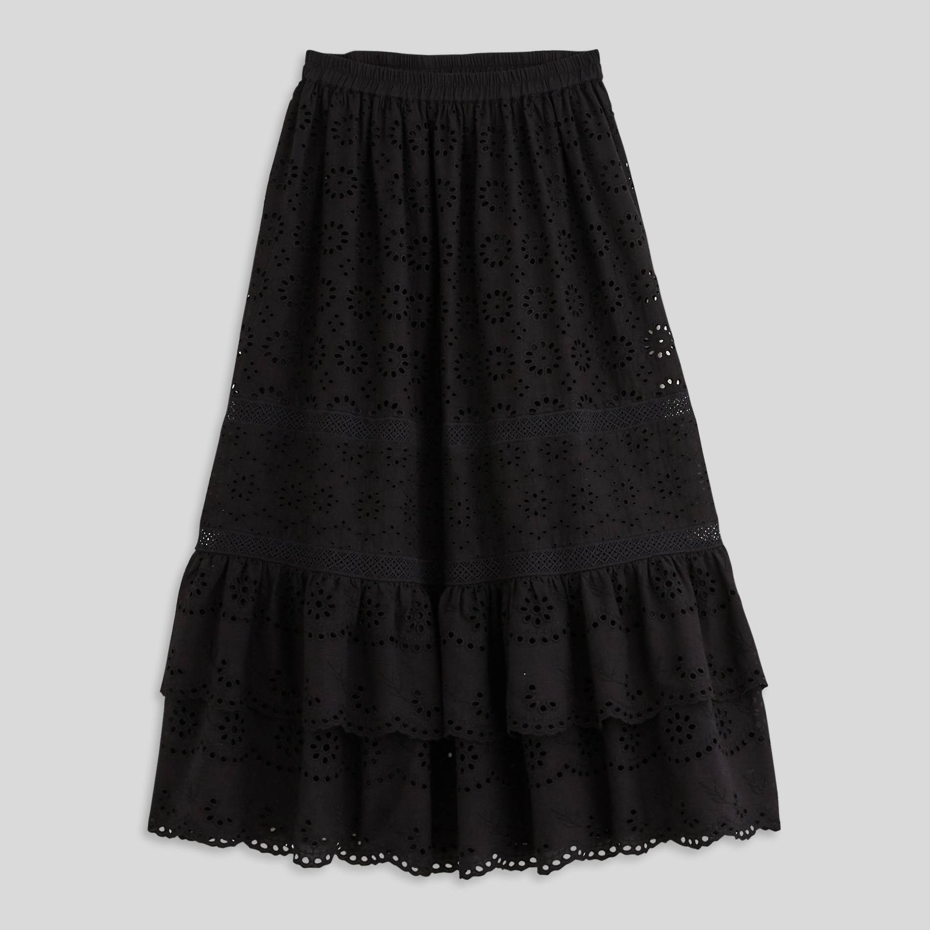 Jupon broderie anglaise, Noir, large image number 2