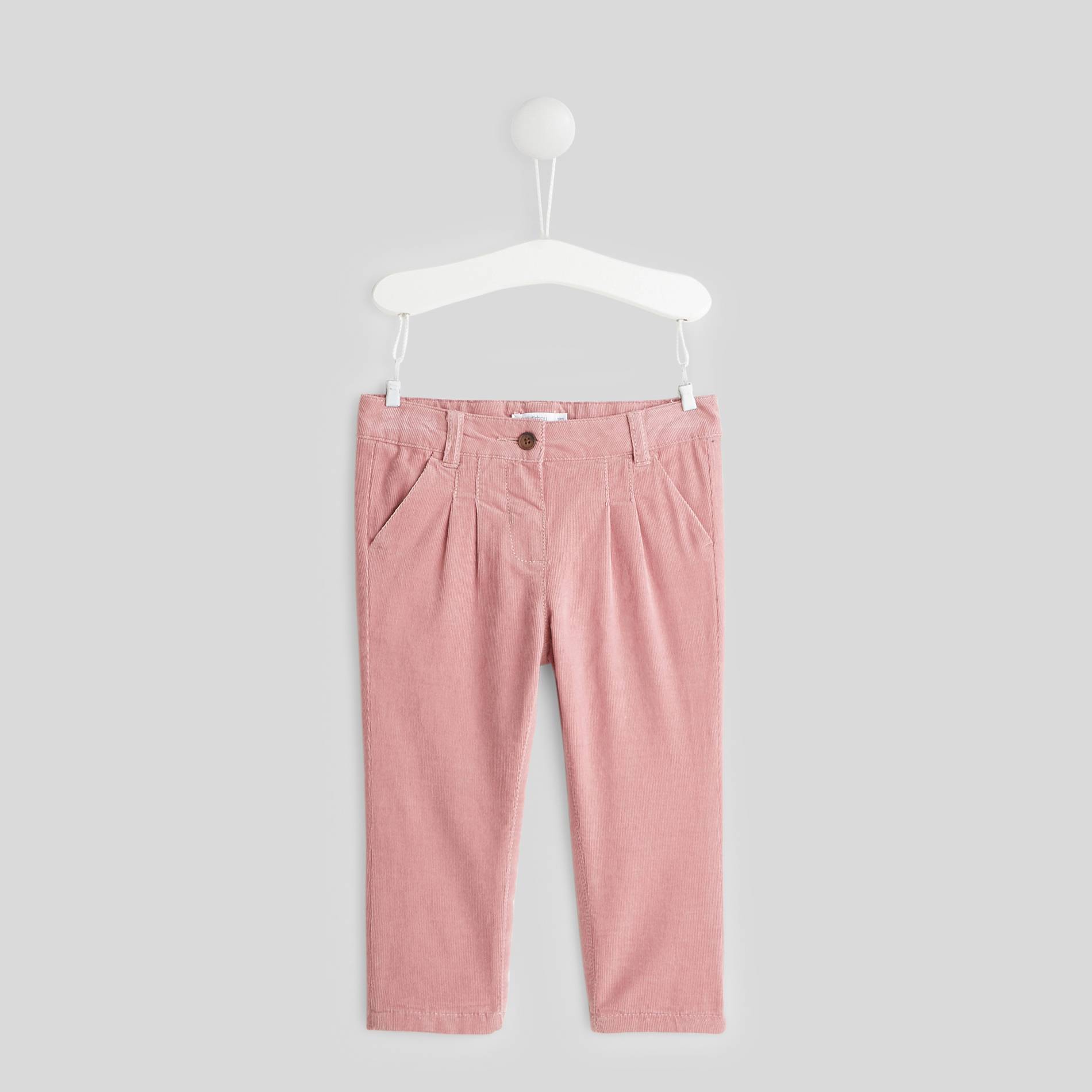 Pantalon en velours, Bois de rose, large image number 0.0