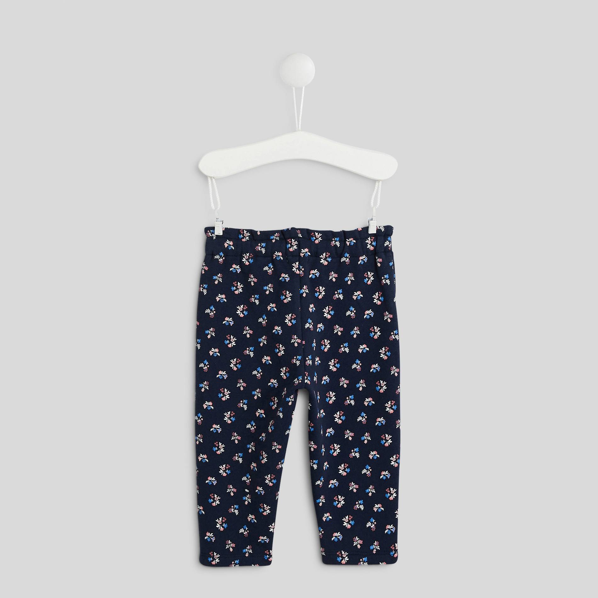 Pantalon molleton imprimé en coton BIO, Indigo, large image number 1