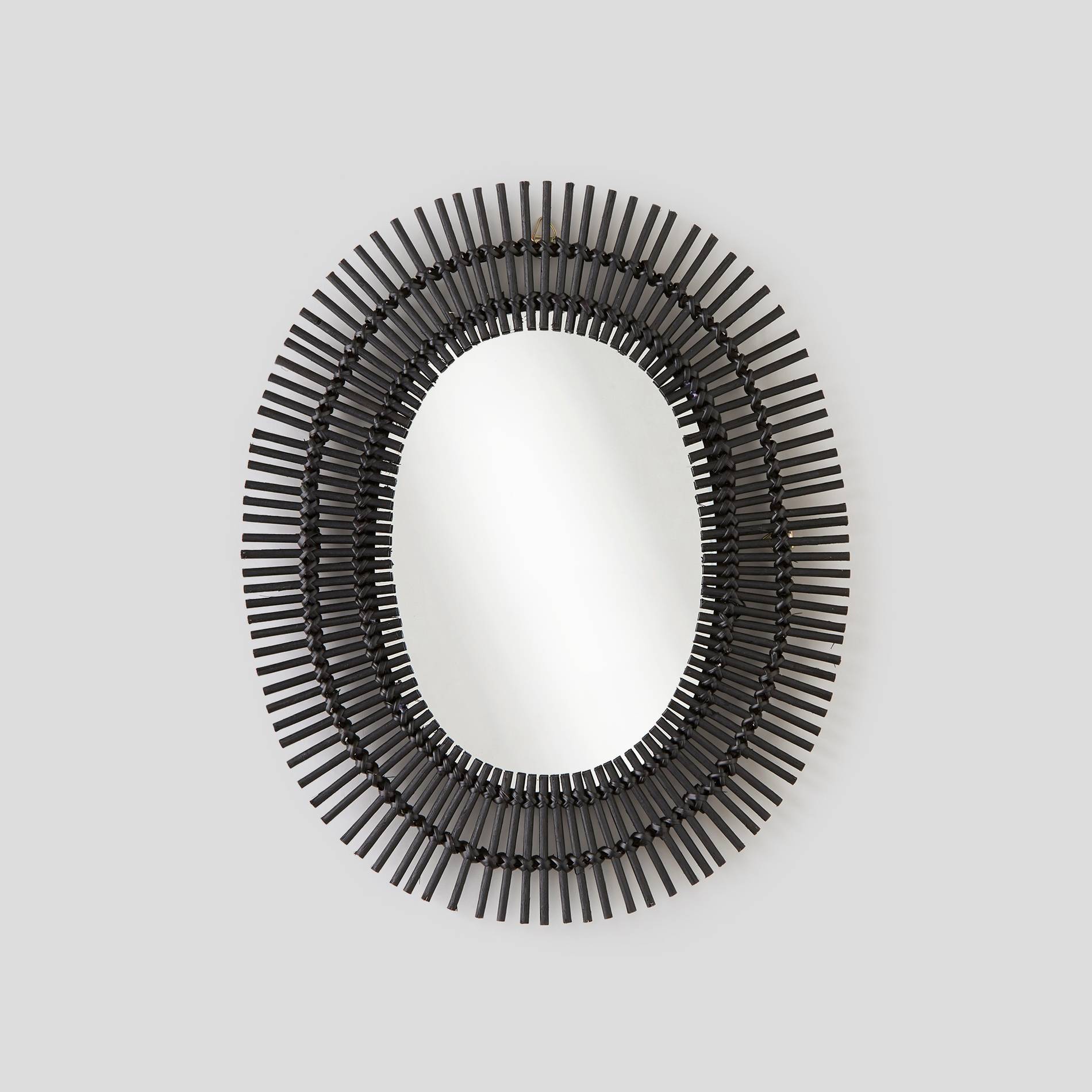 Miroir oval, Noir, large image number 0.0