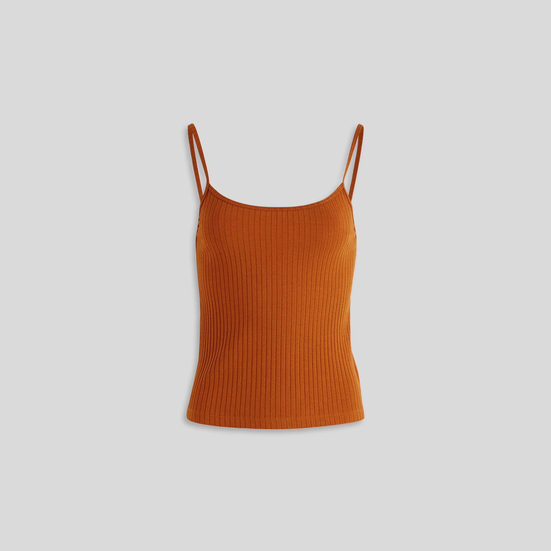 Top côtelé jersey, Caramel, large image number 0