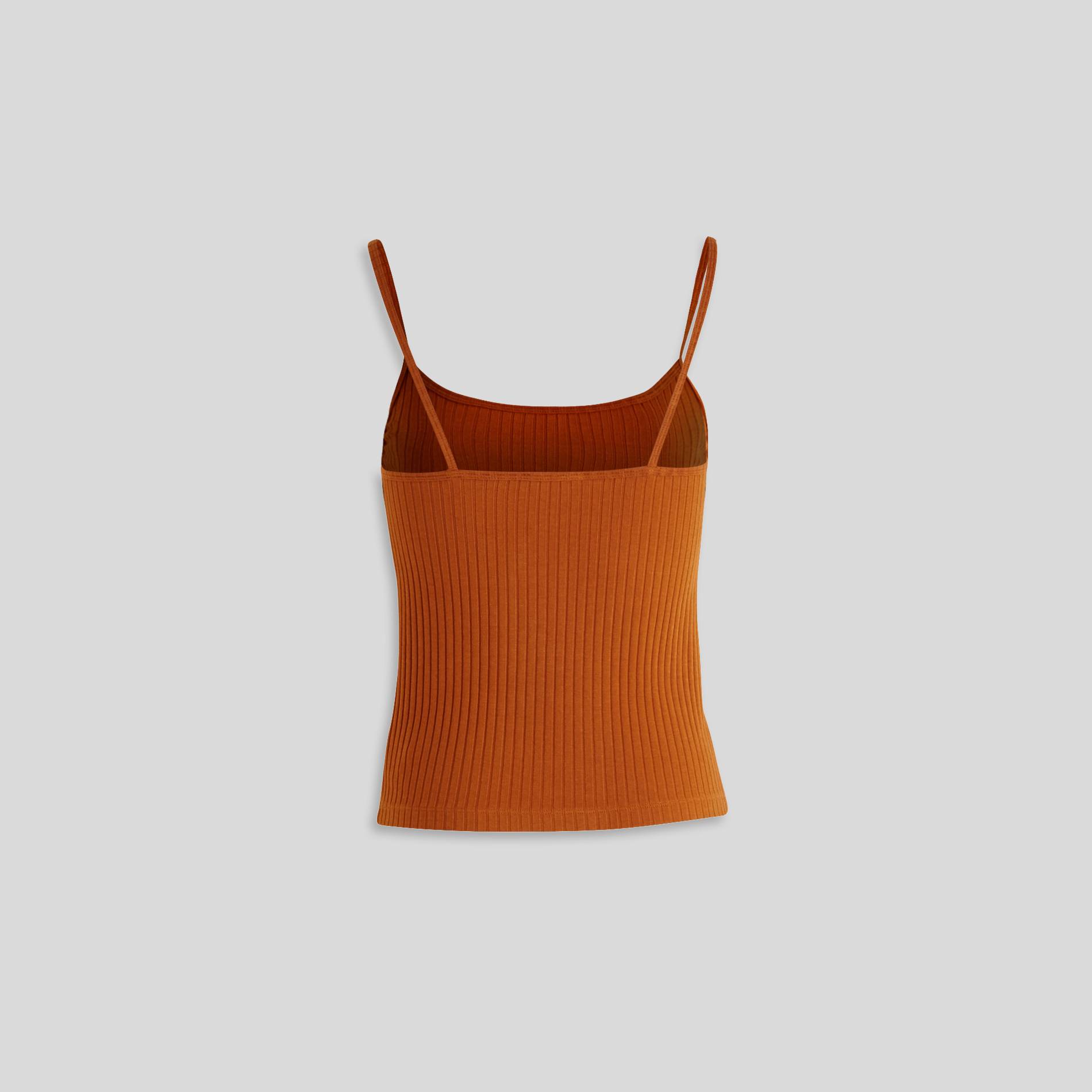 Top côtelé jersey, Caramel, large image number 1