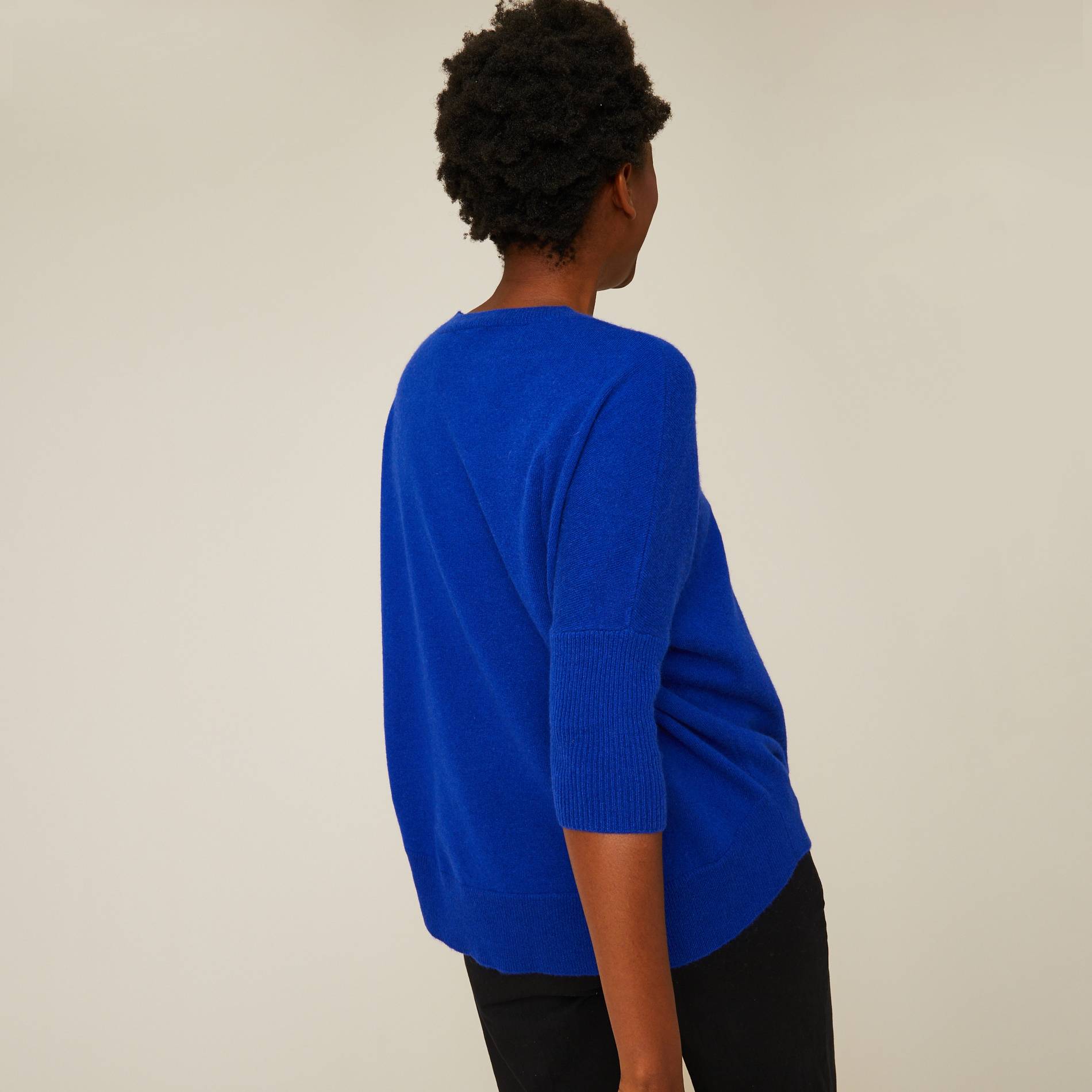 Pull ample en cachemire, Indigo, large image number 1.0