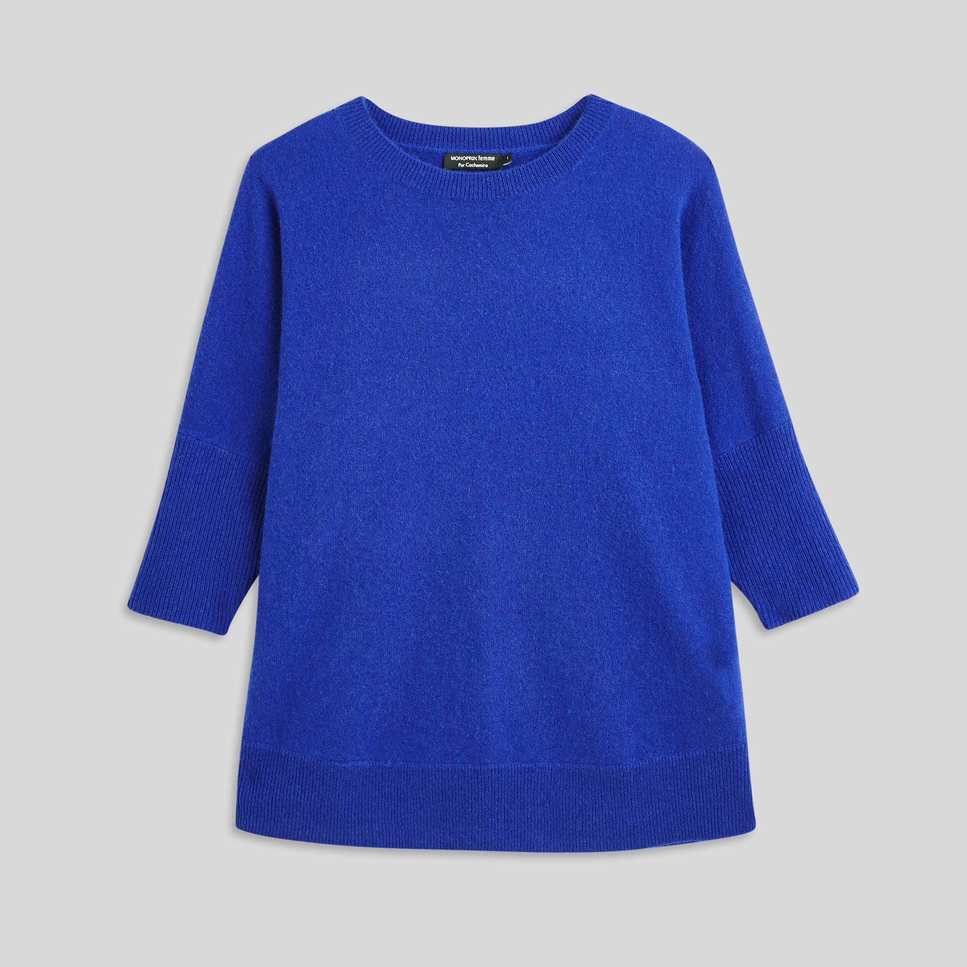 Pull ample en cachemire, Indigo, large image number 2.0