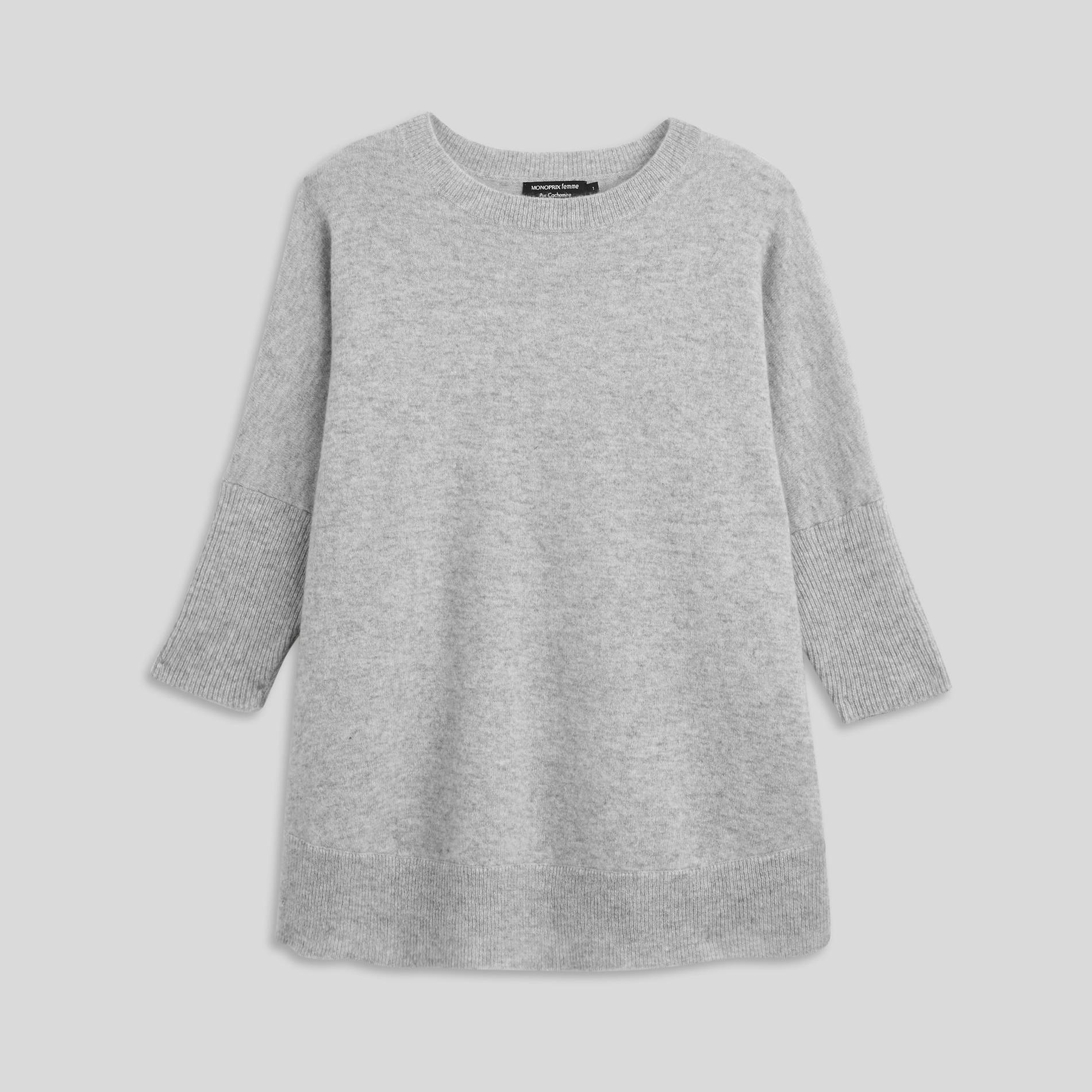 Pull ample en cachemire, Gris clair, large image number 2.0