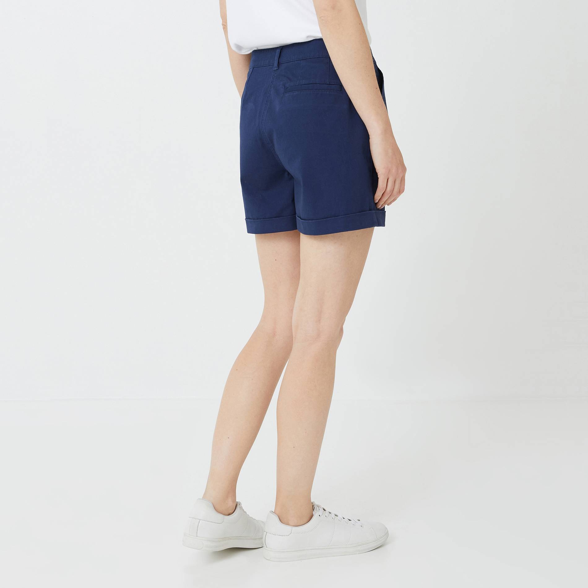 Short uni à revers, Bleu marine, large image number 1.0