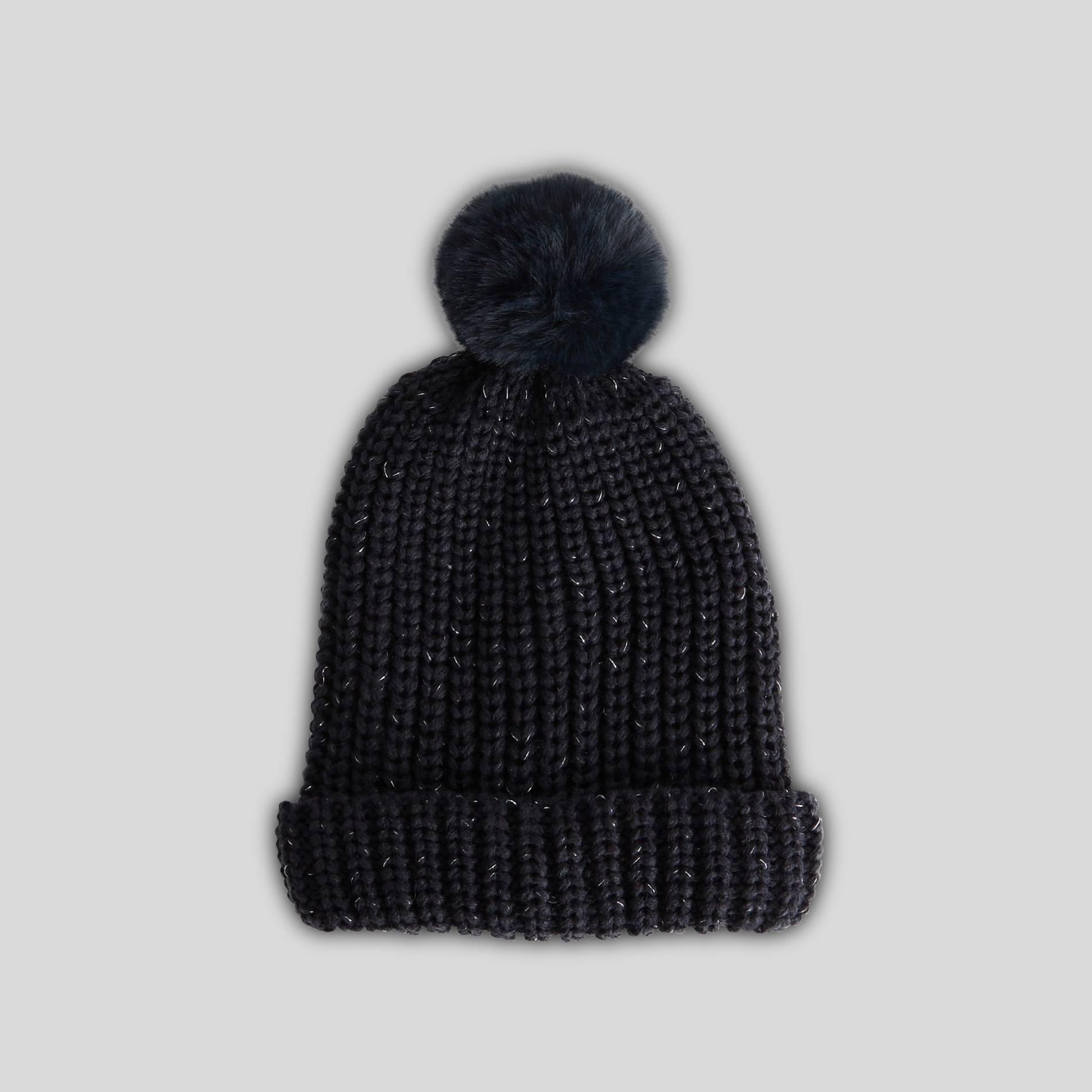 Bonnet point mousse, Bleu marine, large image number 0