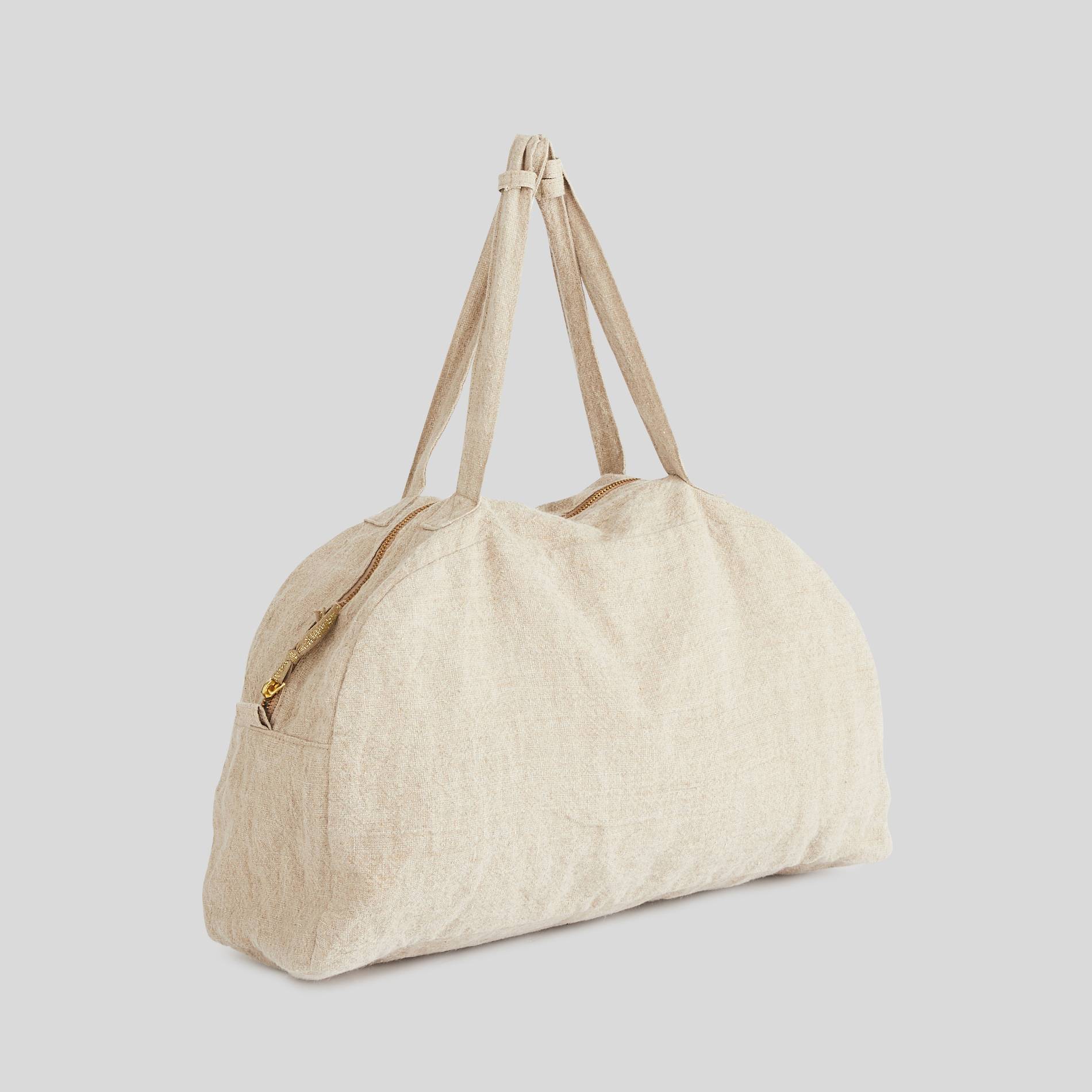 Sac polochon en lin, Coquille, large image number 0