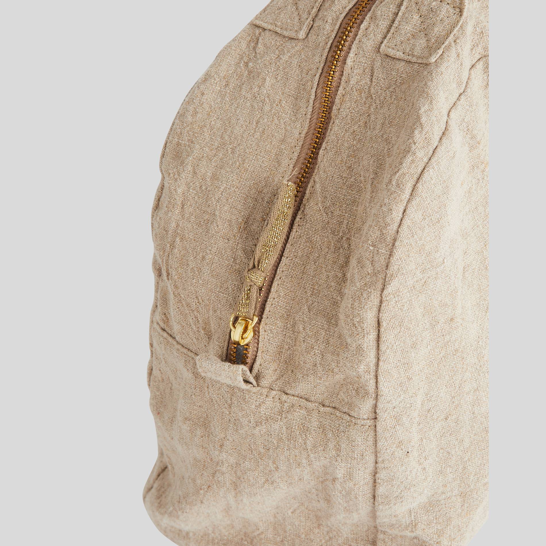 Sac polochon en lin, Coquille, large image number 2.0