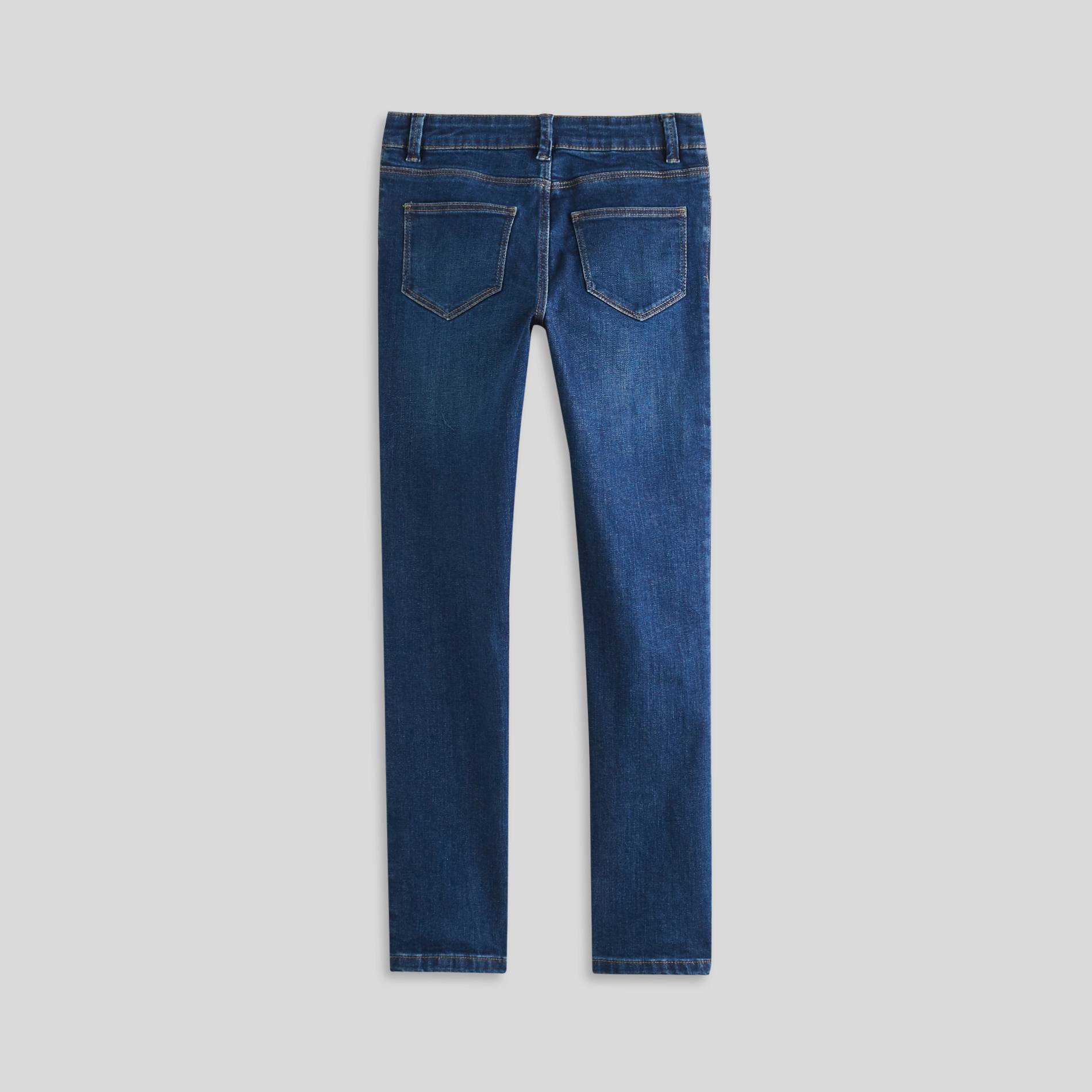 Jean slim, coton BIO et Oeko-Tex, Bleu fonc&eacute;, large image number 2