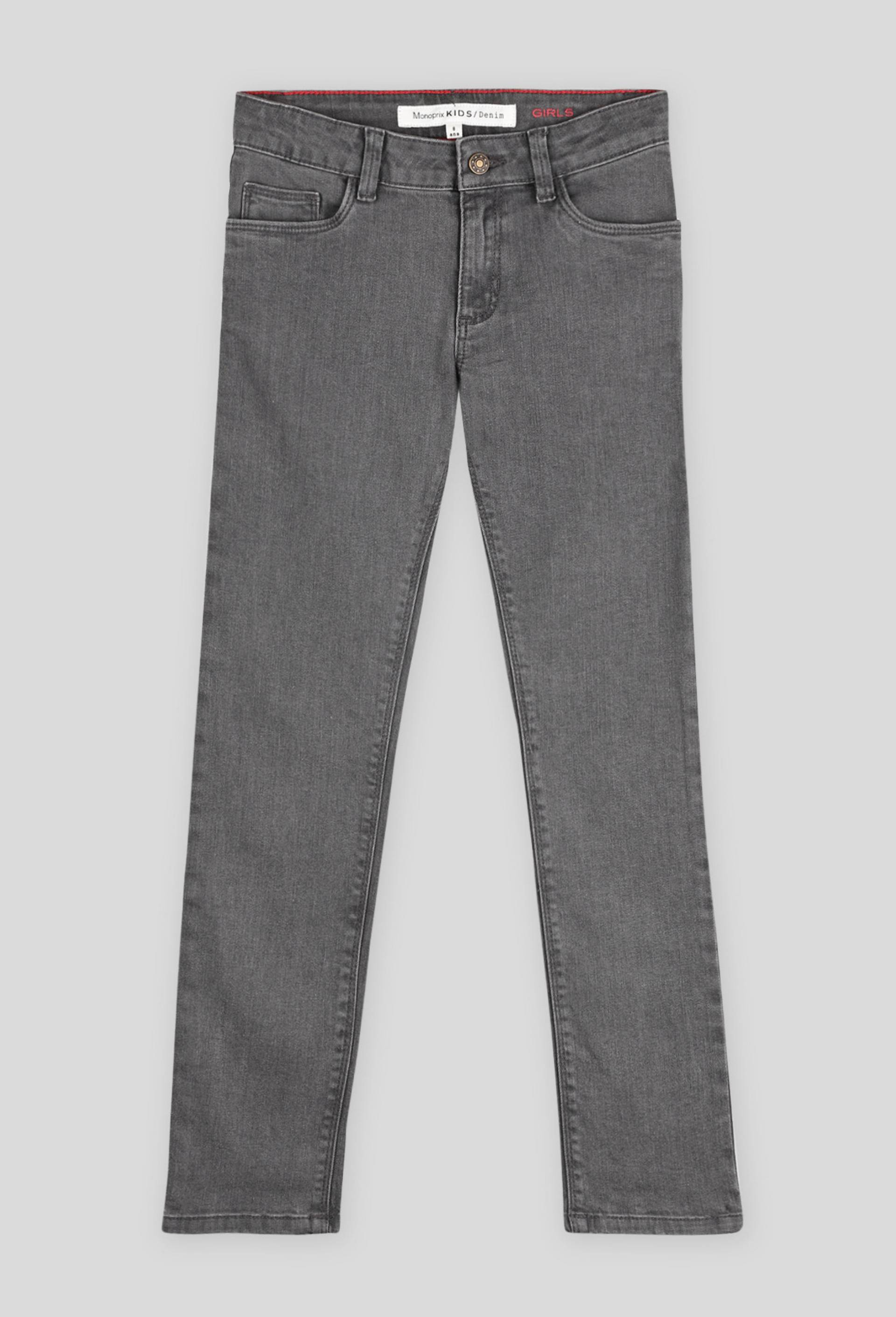 Jean slim, coton BIO et Oeko-Tex, Gris foncé, large image number 0.0