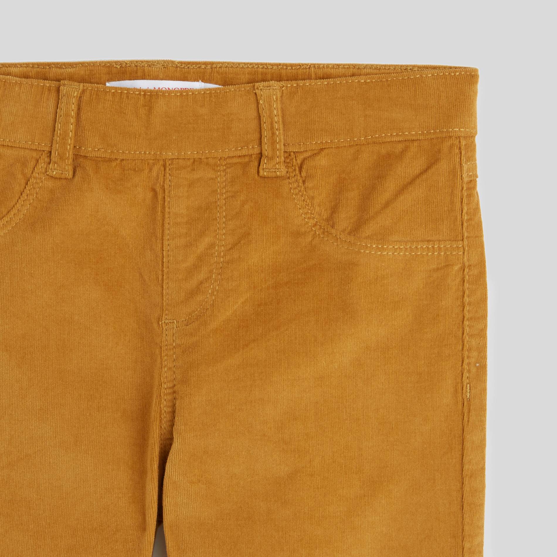 Jegging en velours, Moutarde, large image number 2