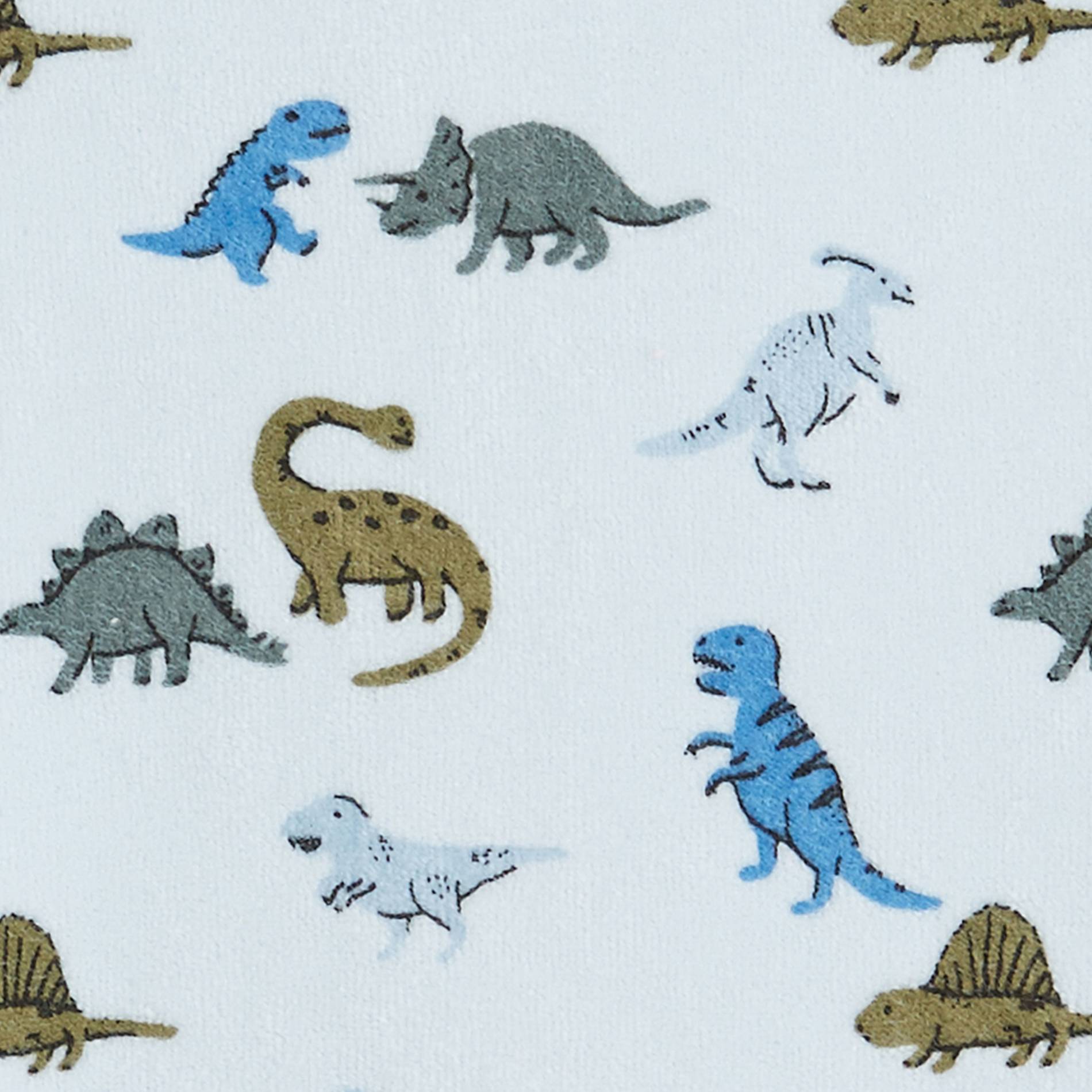 Lot de 2 pyjamas imprimés en velours contenant du coton BIO, Bleu gris, large image number 2.0