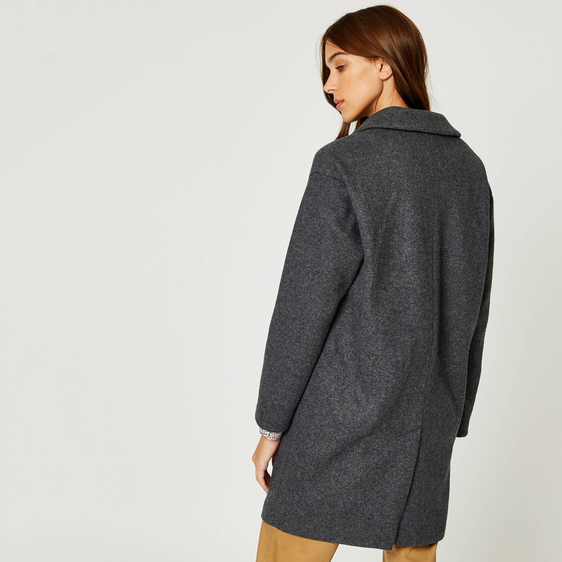 Manteau en maille, Argent, large image number 1