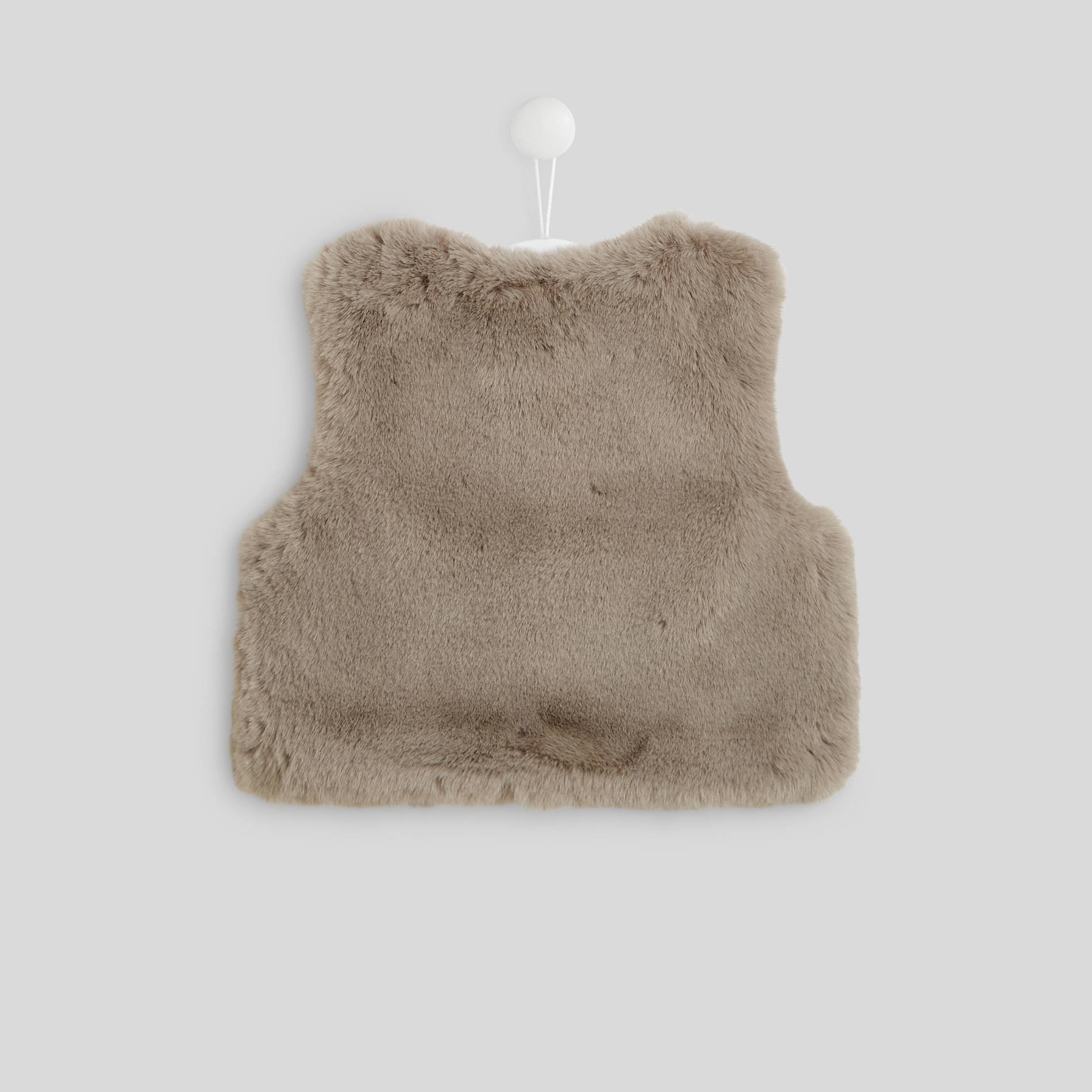 Gilet sans manches en fausse fourrure, Gris moyen, large image number 1