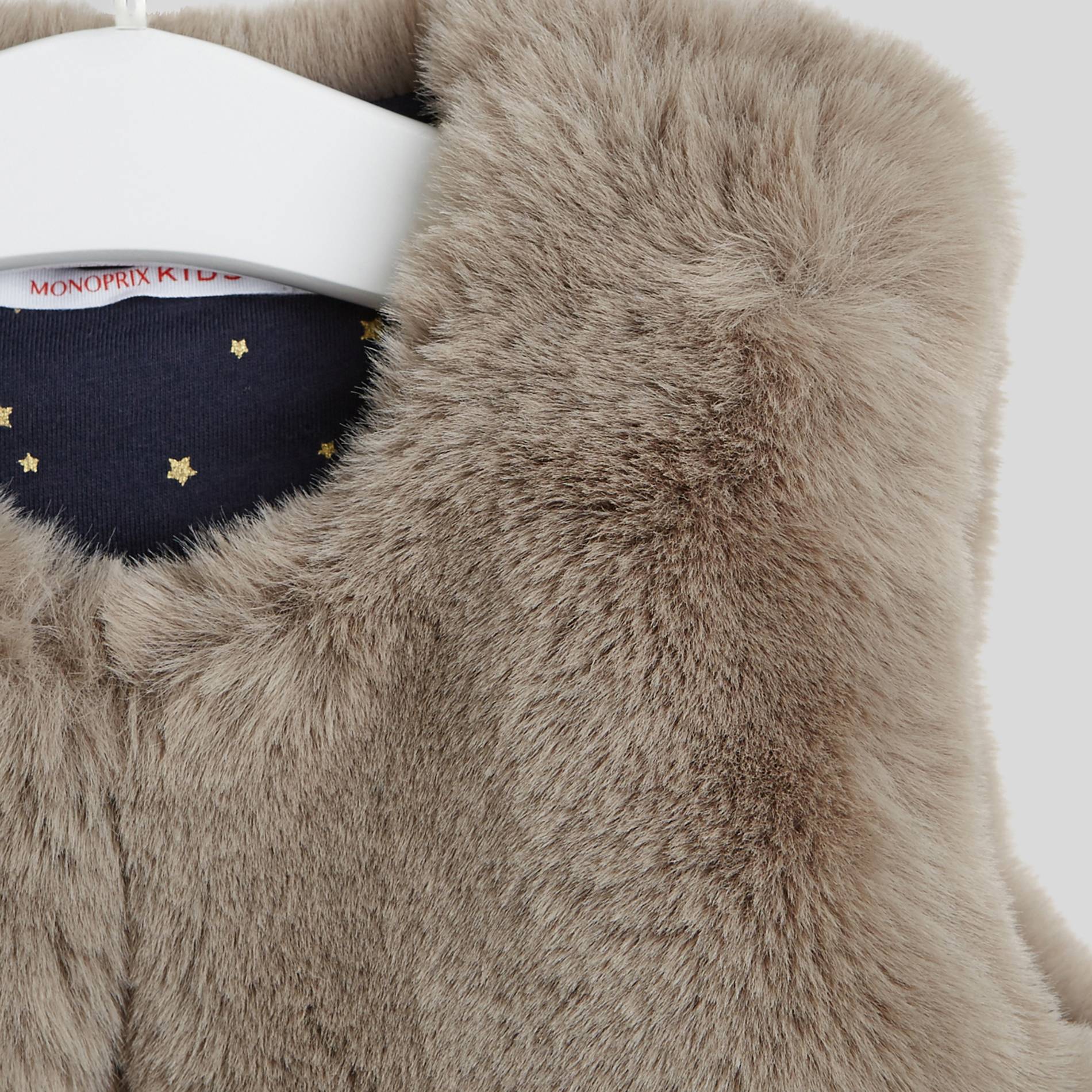 Gilet sans manches en fausse fourrure, Gris moyen, large image number 2