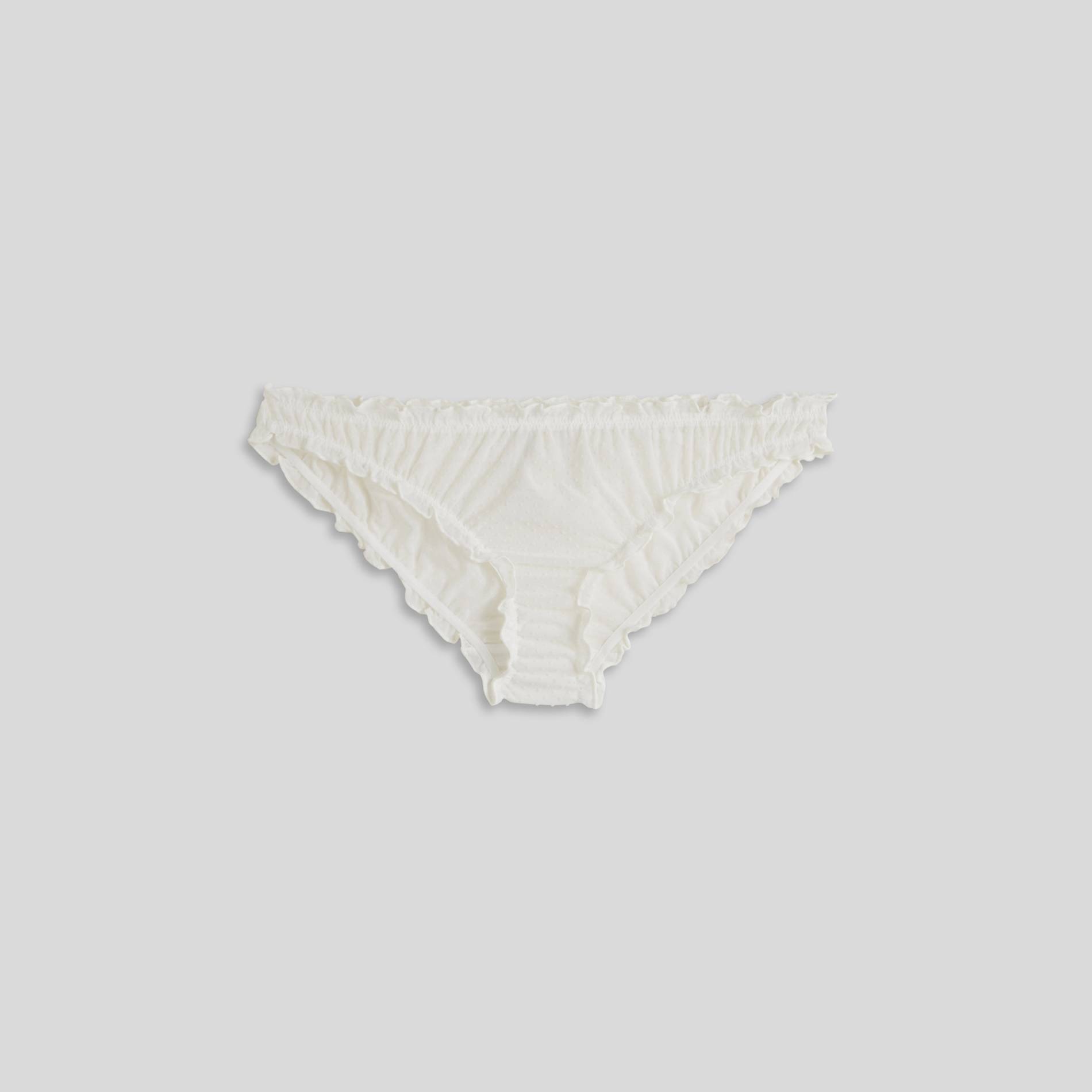 Culotte froufrous en dentelle et tulle, Ecru, large image number 0